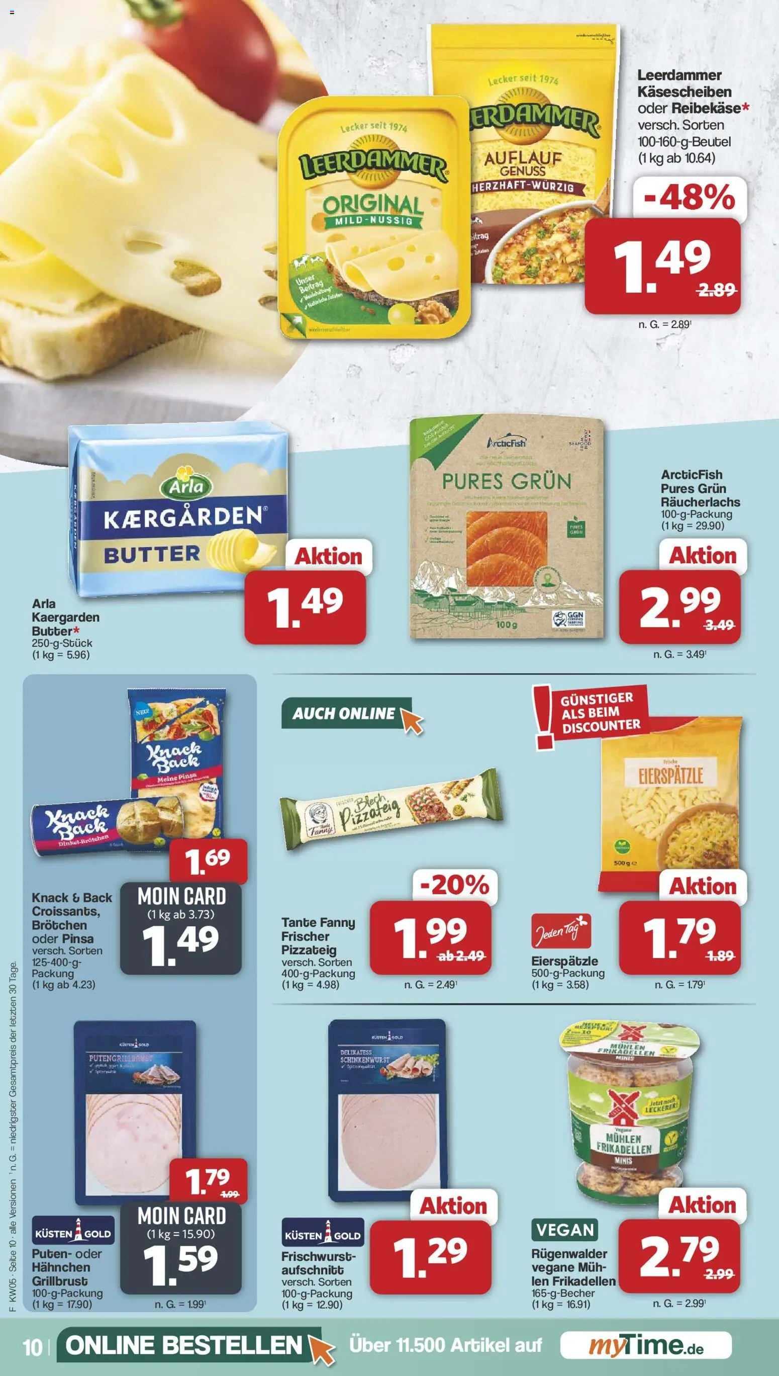 Famila Nordwest Prospekt 	 – gültig ab 26.01.2026 | Seite: 10 | Produkte: Hahnchen, Butter, Leerdammer, Räucherlachs