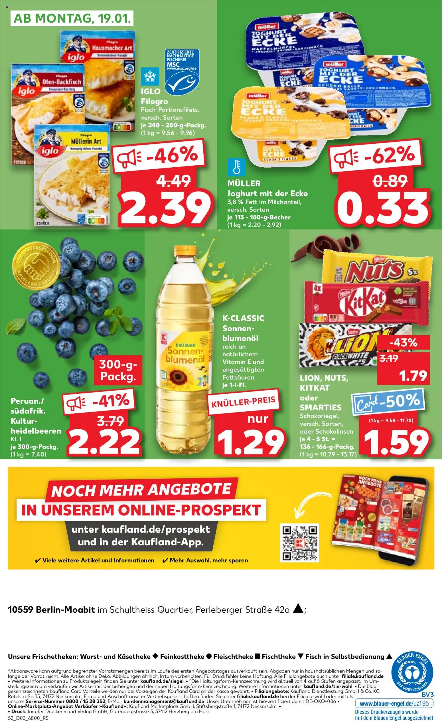 Kaufland prospekt Berlin	 – gültig ab 15.01.2026 | Seite: 52 | Produkte: Joghurt, Sonnenblumenol, Smarties, Wurst