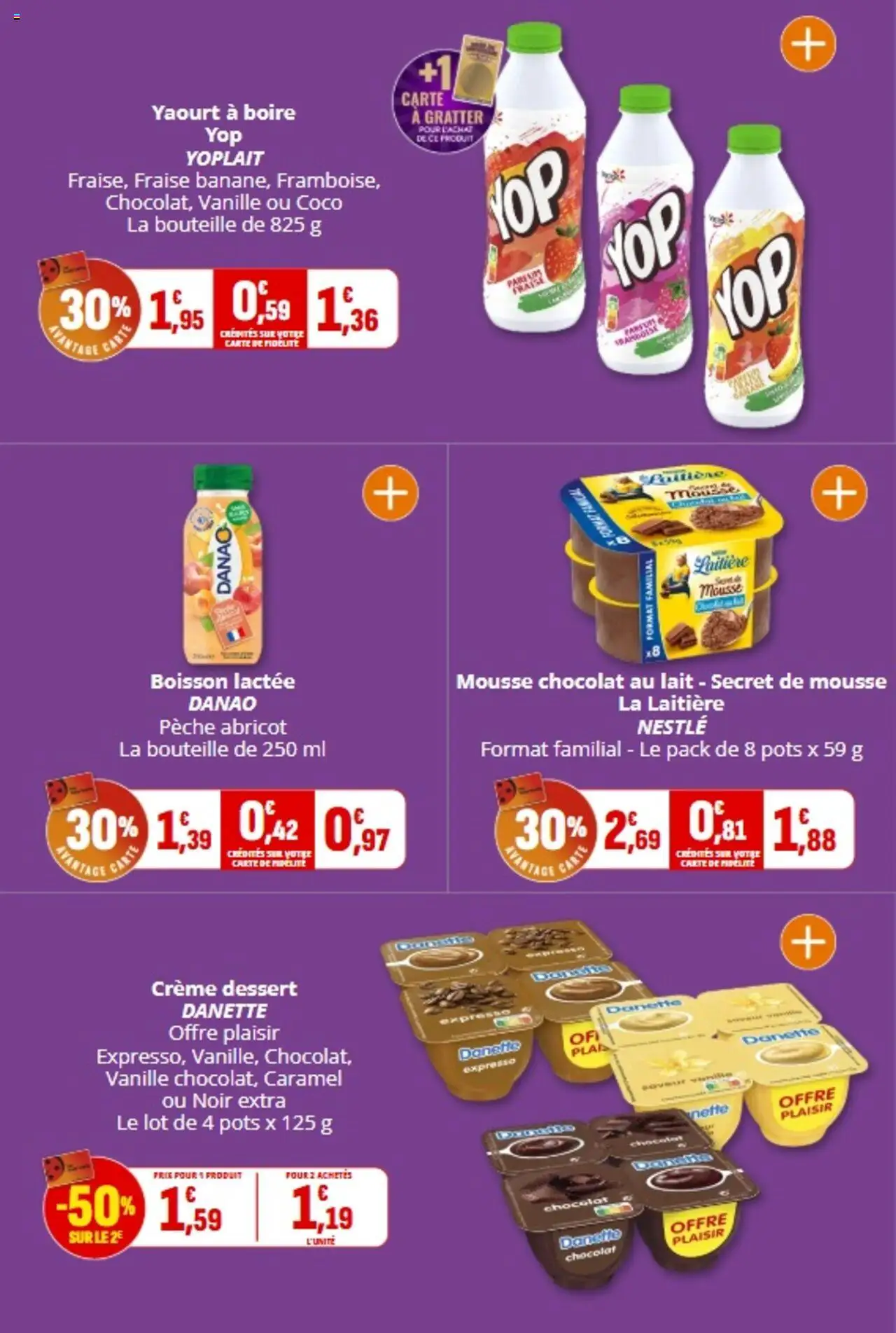  | Page: 18 | Produits: Abricot, Pêche, Yaourt à boire, Lait