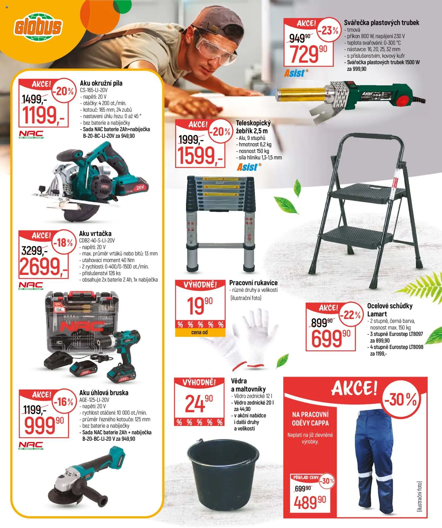 Globus leták - Zahrada od 18.02.2026 | Strana: 10 | Produkty: Okružní pila, Kufr, Svářečka, Vrtačka