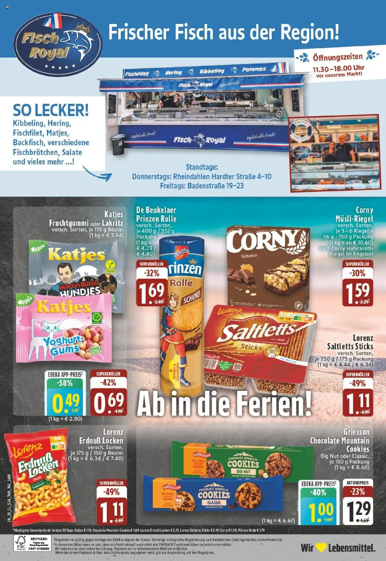 Edeka prospekt Mönchengladbach-Rheydt	 - gültig ab dem 06.07.2025 | Seite: 24 | Produkte: Pommes, Katjes, Fisch, Uhr