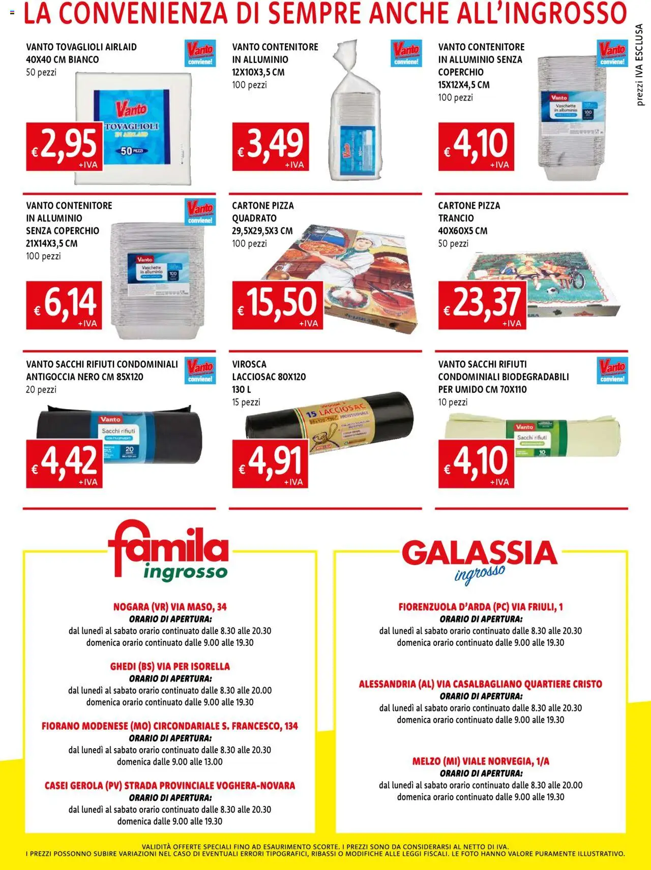 Volantino Galassia del 09.10.2025 | Pagina: 8 | Prodotti: Pizza, PC, Alluminio, Vaschette