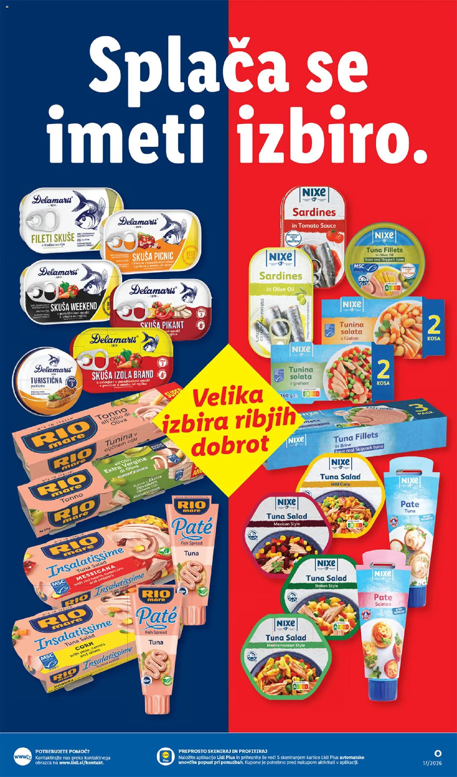 Novi Lidl katalog ponudbe – veljaven od 23.04.2026 | Stran: 7 | Izdelki: Tuna, Olive, Solata, Zelenjava