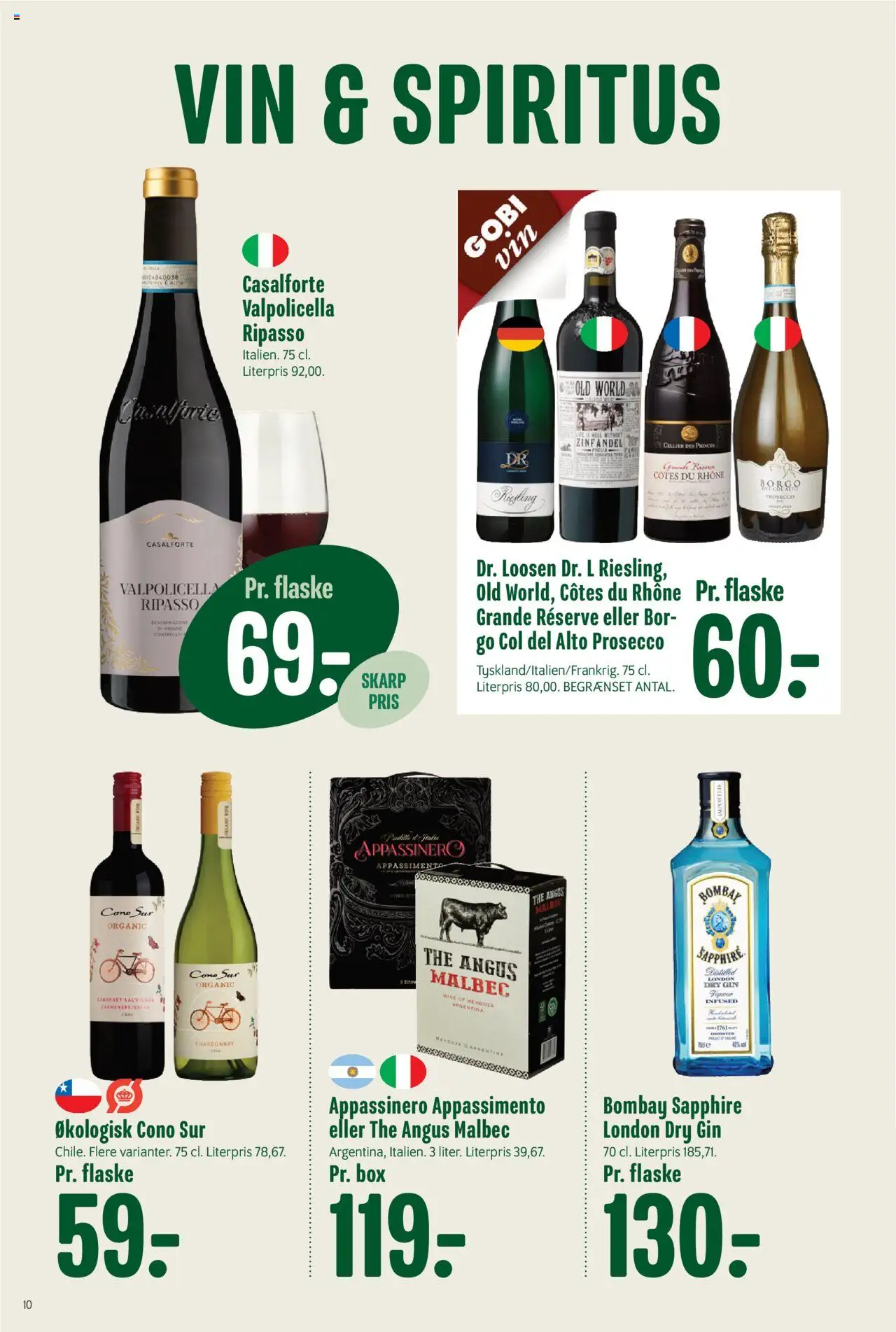 Min Købmand tilbudsavis – gyldig fra 03.10.2025 | Side: 10 | Produkter: Vin, Gin