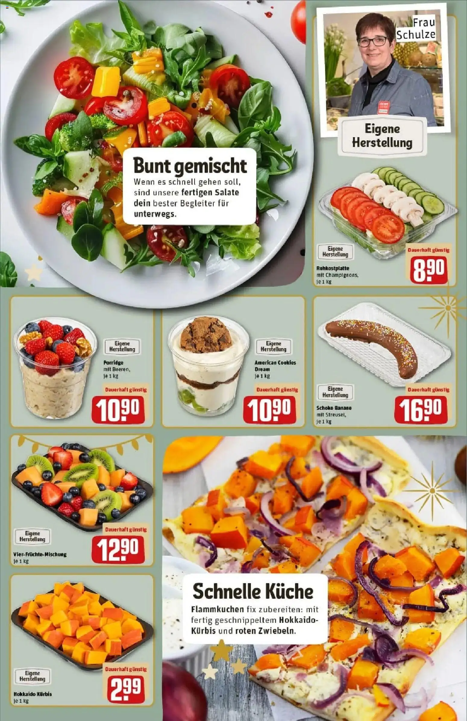 Rewe prospekt Hamburg/Tonndorf	 – gültig ab 23.11.2025 | Seite: 15 | Produkte: Küche, Champignons, Kürbis, Salat