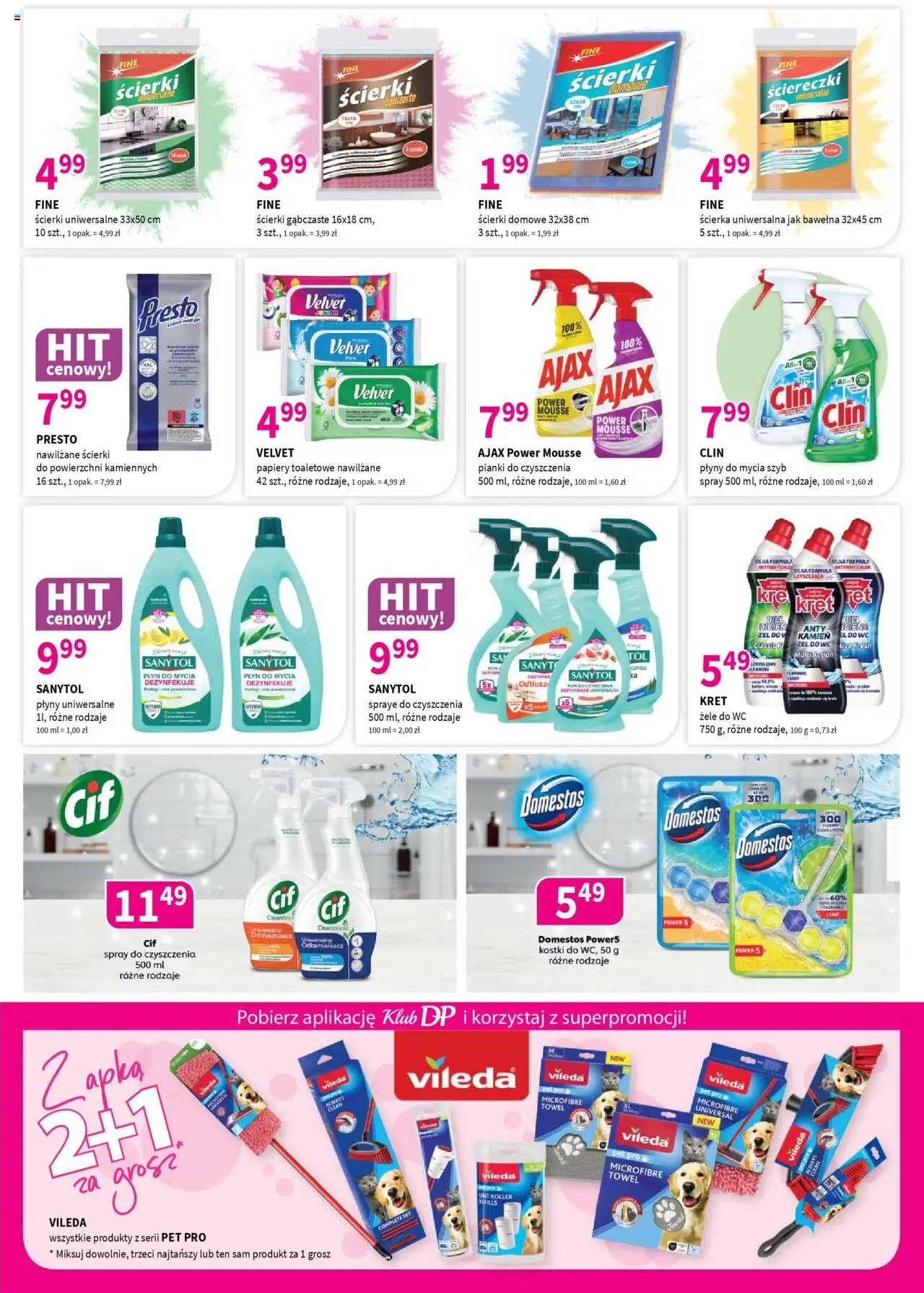 Drogerie Polskie Gazetka od 10.10.2025 | Strona: 7 | Produkty: Domestos, Pianki, Vileda