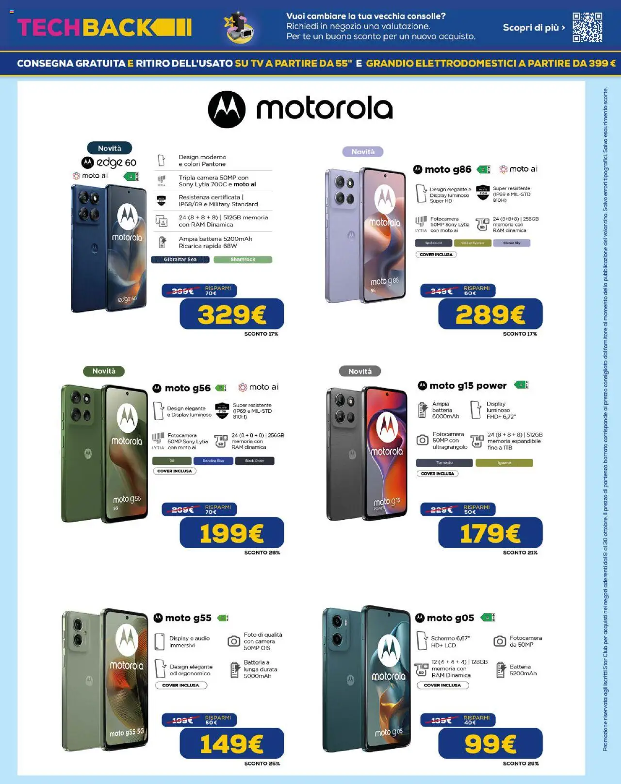 Volantino Euronics del 09.10.2025 | Pagina: 5 | Prodotti: Schermo, TV, Fotocamera, Batteria
