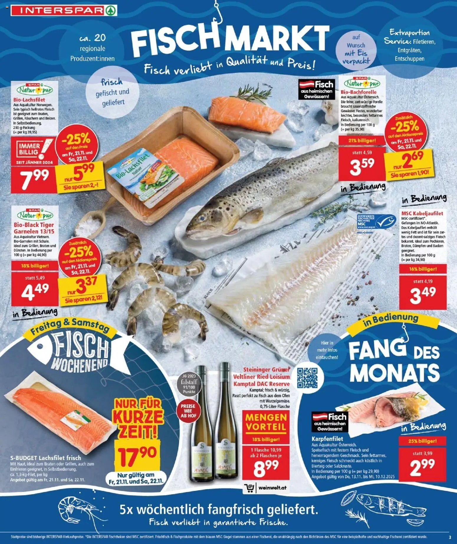 Interspar Flugblatt - Burgenland gültig ab 20.11.2025 | Seite: 3 | Produkte: Eis, Ofen, Fisch