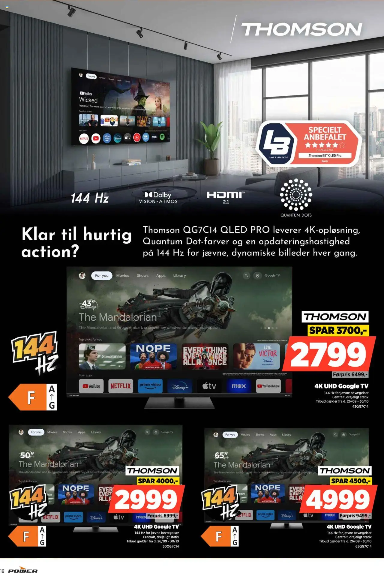 Power tilbudsavis – gyldig fra 03.10.2025 | Side: 18 | Produkter: TV, Lyd, Video