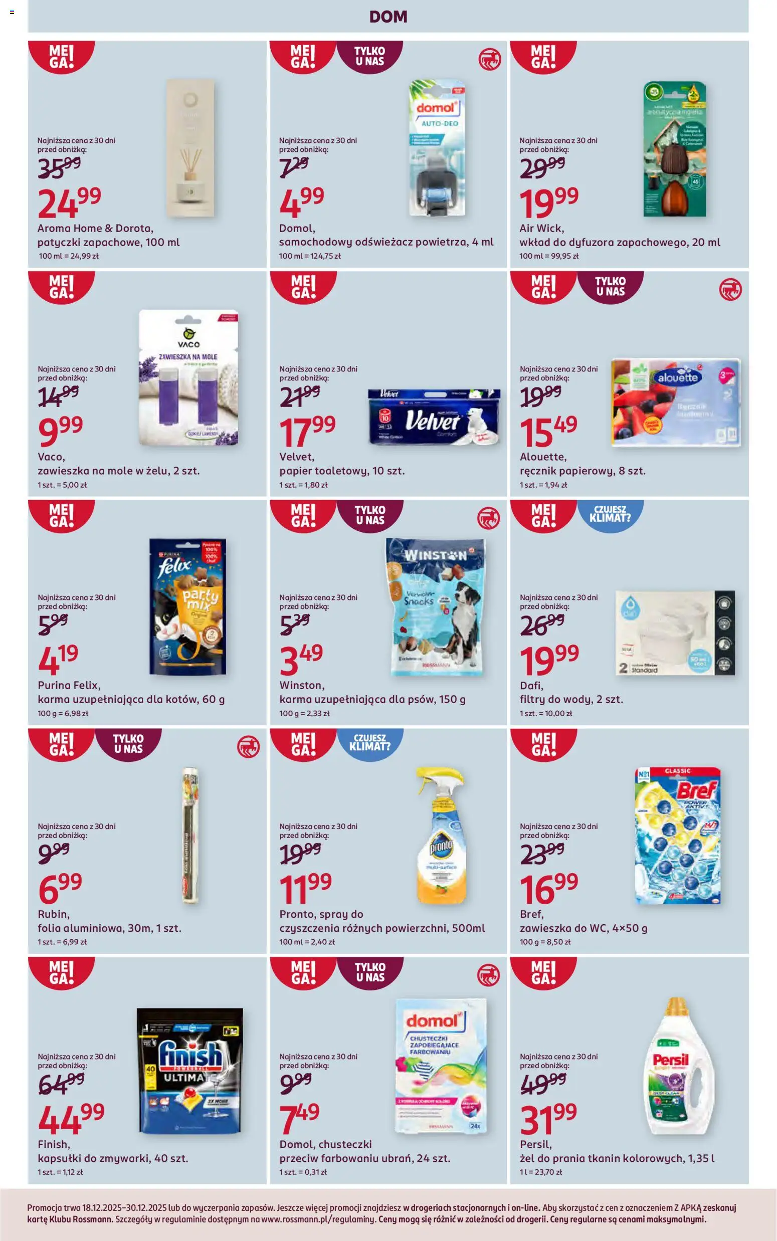 Rossmann Gazetka od 18.12.2025 | Strona: 12 | Produkty: Odświeżacz, Persil, Finish