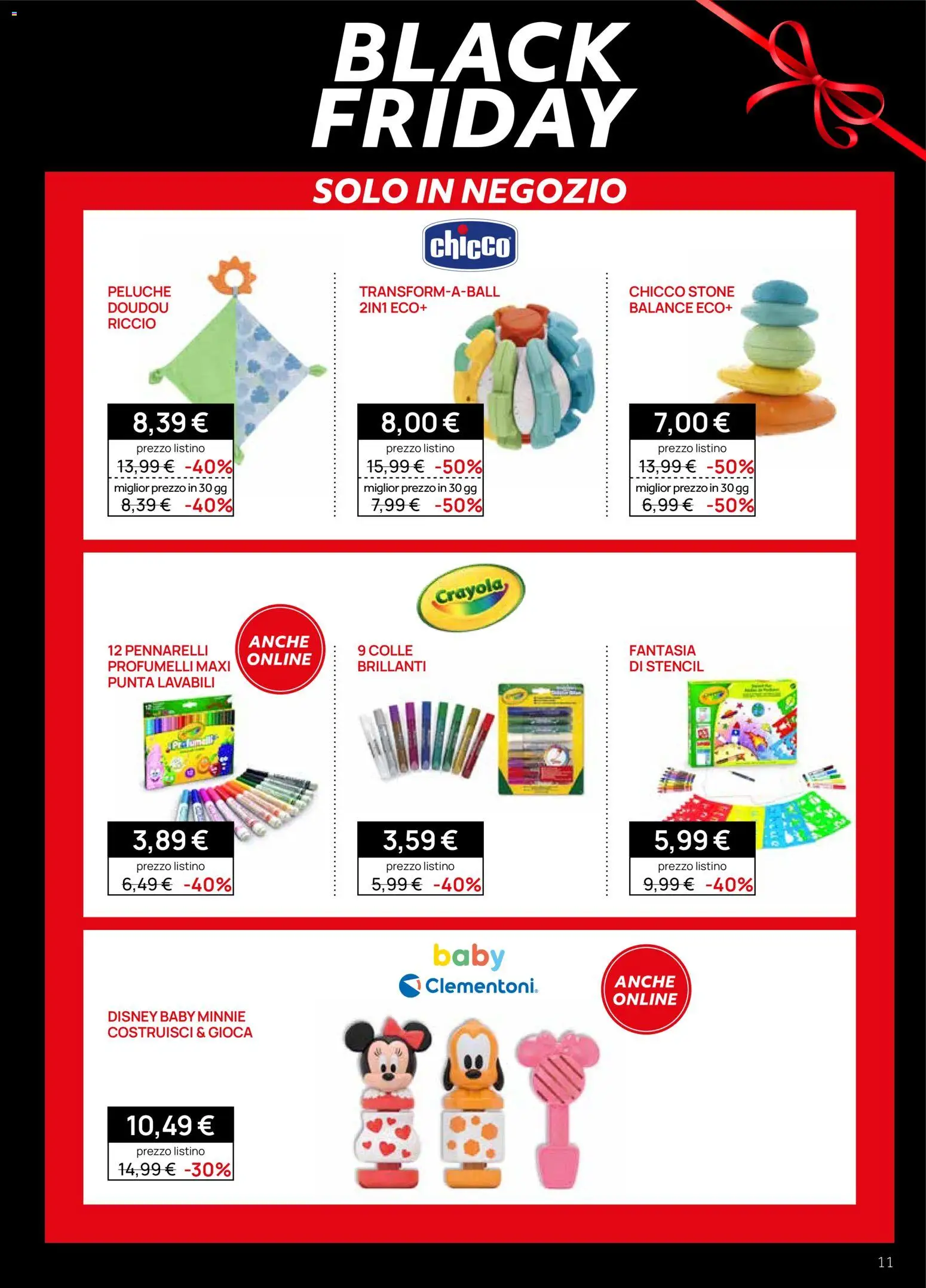 Volantino Prenatal del 13.11.2025 | Pagina: 11 | Prodotti: Peluche, Pennarelli