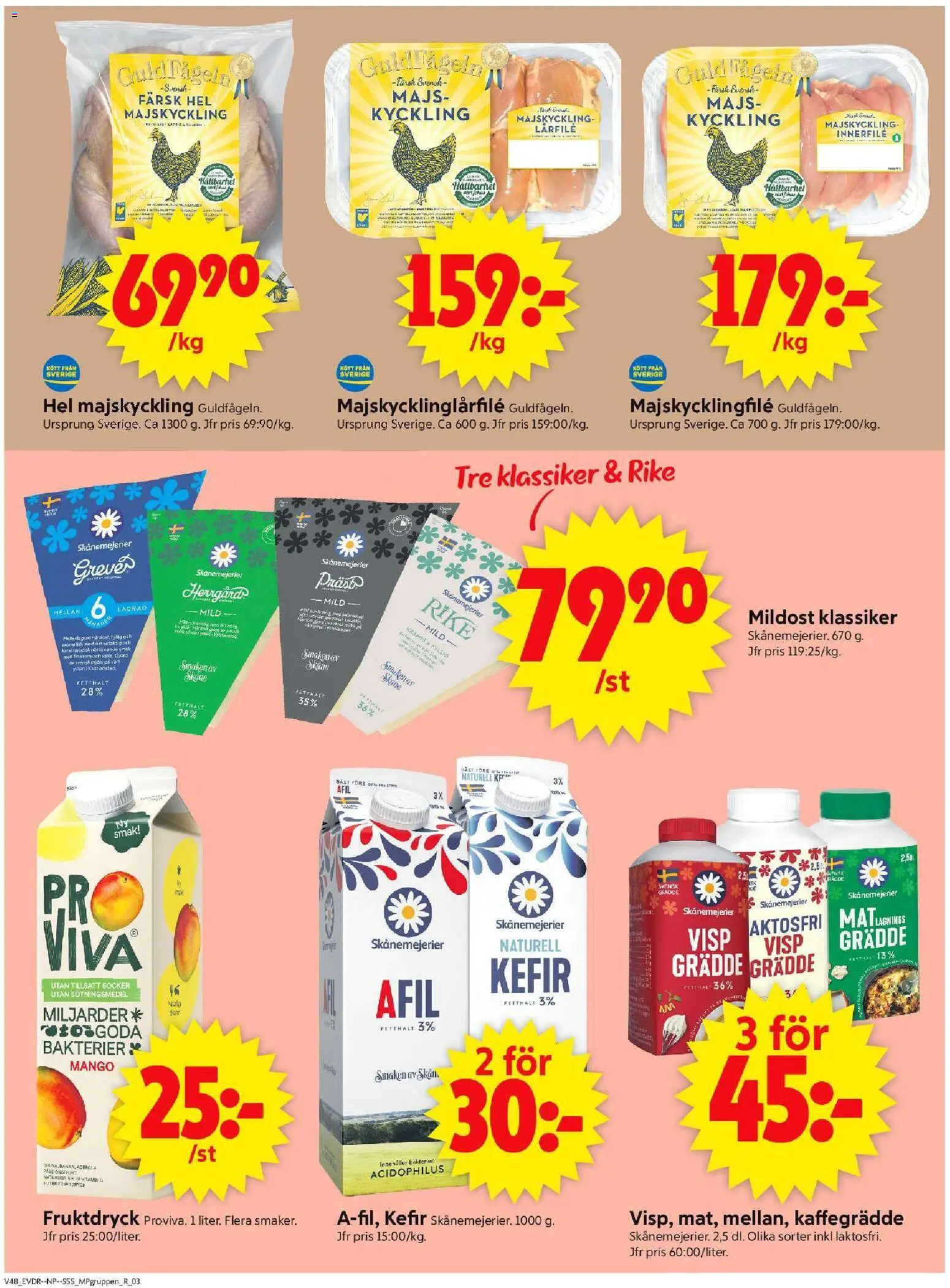 ICA Supermarket reklamblad aktuell från 24.11.2025 | Sida: 16 | Produkter: Visp, Mango, Majs, Grädde