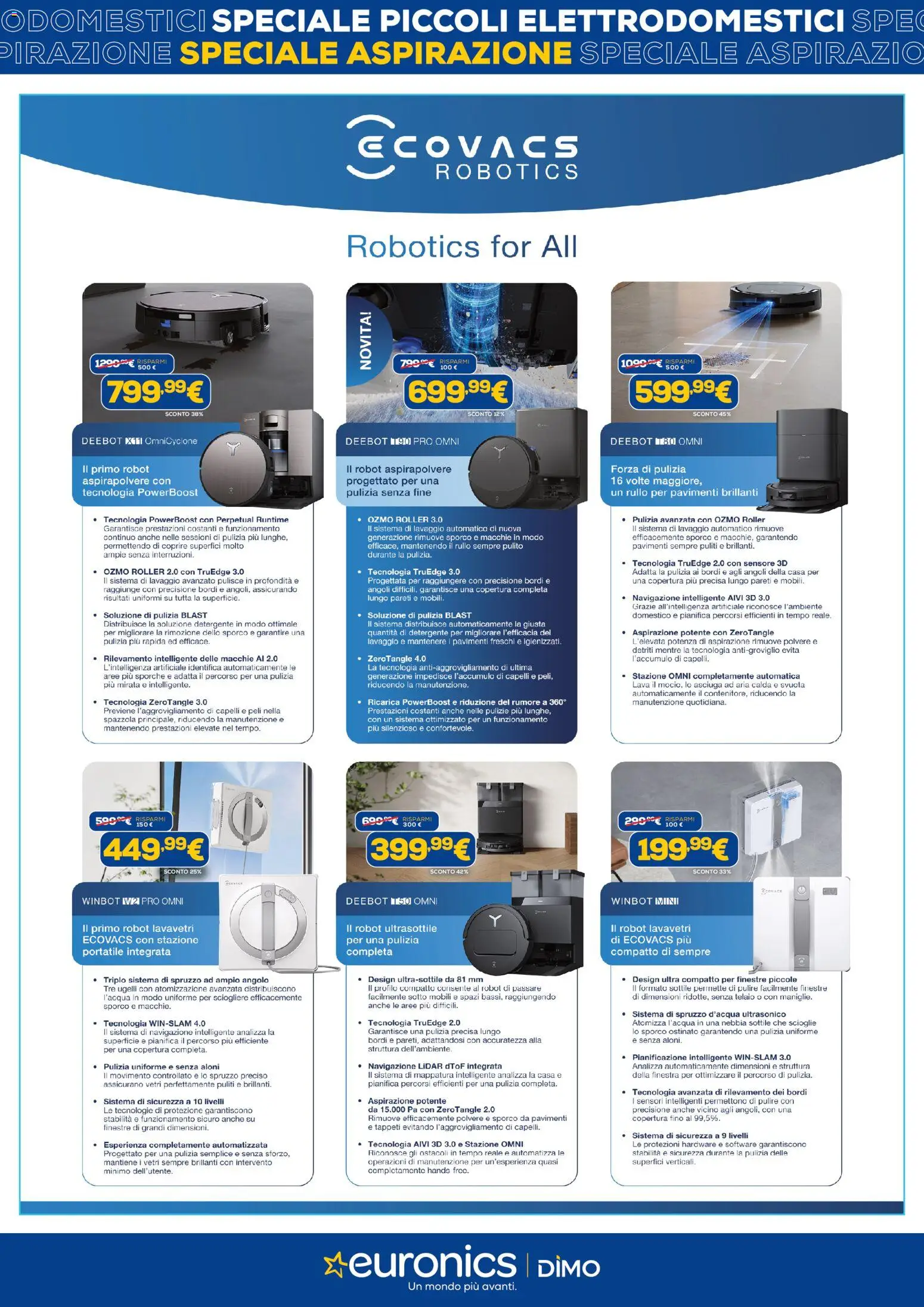 Volantino Euronics del 06.04.2026 | Pagina: 6 | Prodotti: Detergente, Aspirapolvere, Robot, Navigazione