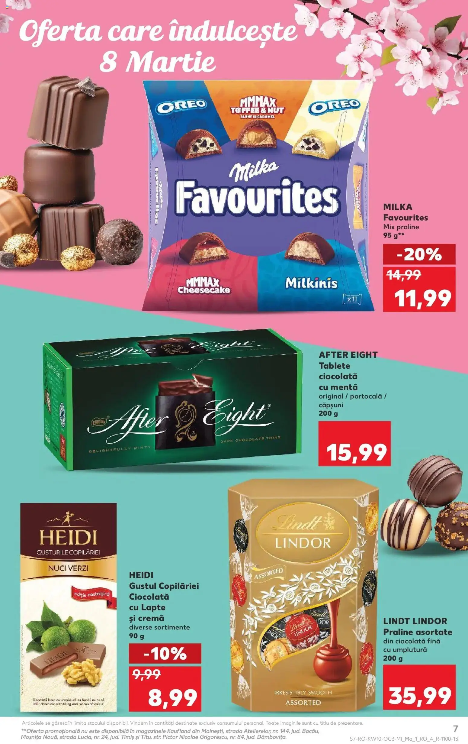 Noul catalog Kaufland – valabil de la 04.03.2026 | Pagină: 7 | Produse: Praline, Lapte, Ciocolată, Căpșuni