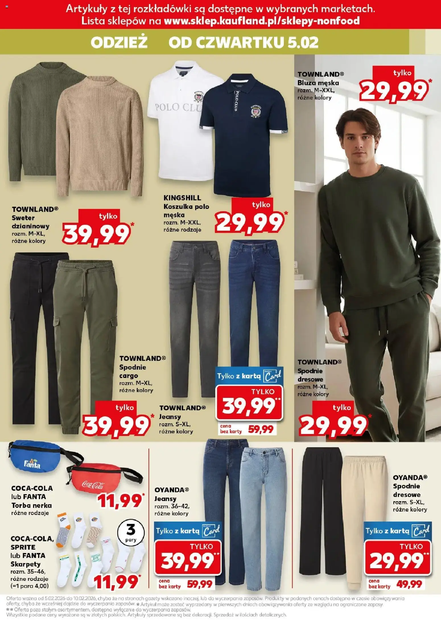 Kaufland gazetka - Mega okazje od 05.02.2026 | Strona: 13 | Produkty: Karta, Sweter, Torba, Coca cola