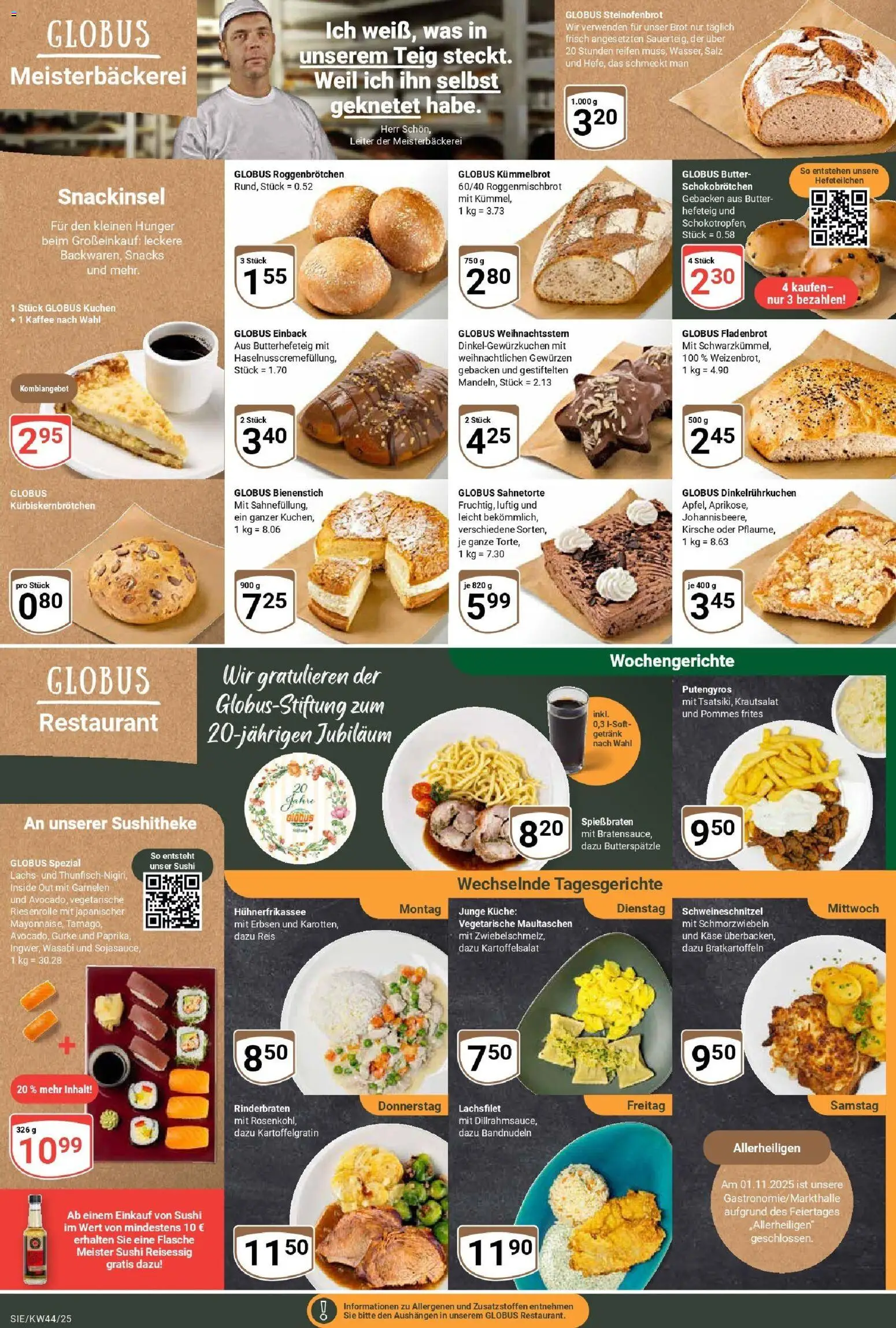 Globus prospekt Siegen	 – gültig ab 26.10.2025 | Seite: 10 | Produkte: Pommes, Salz, Reis, Kuchen