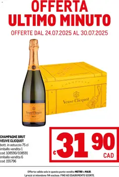 Anteprima del volantino Metro Offerte ultimo minuto catalogo valido a partire dal 24.07.2025