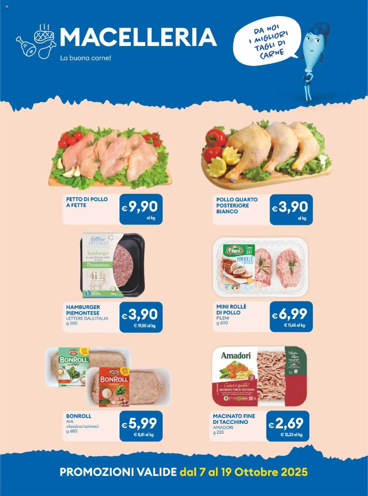 Volantino MD Discount del 07.10.2025 | Pagina: 17 | Prodotti: Petto di Pollo, Pollo, Spinaci, Hamburger