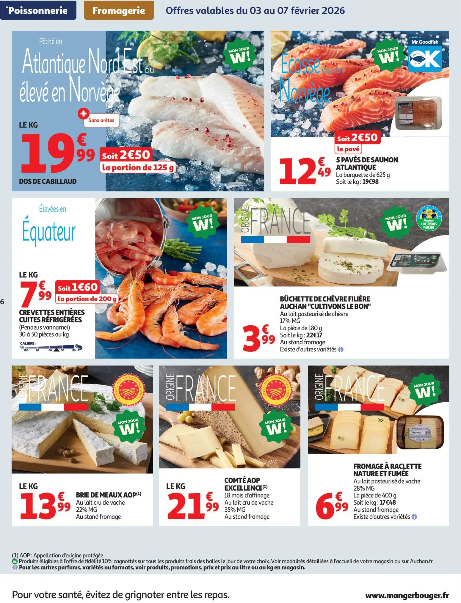 {H1} | Page: 6 | Produits: Poissonnerie, Raclette, Lait, Brie