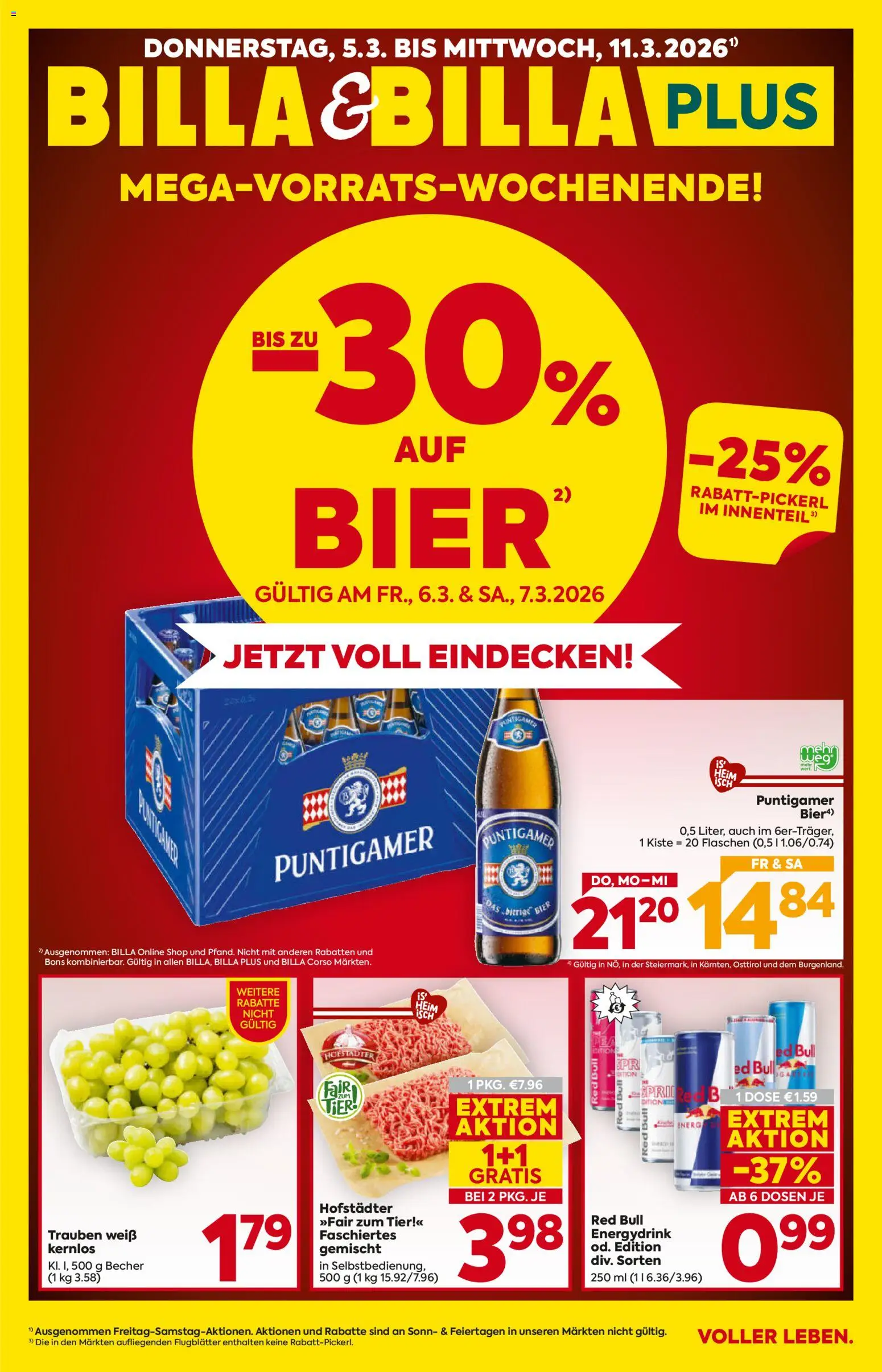 Billa Flugblatt - Steiermark gültig ab 05.03.2026 | Seite: 1 | Produkte: Bier