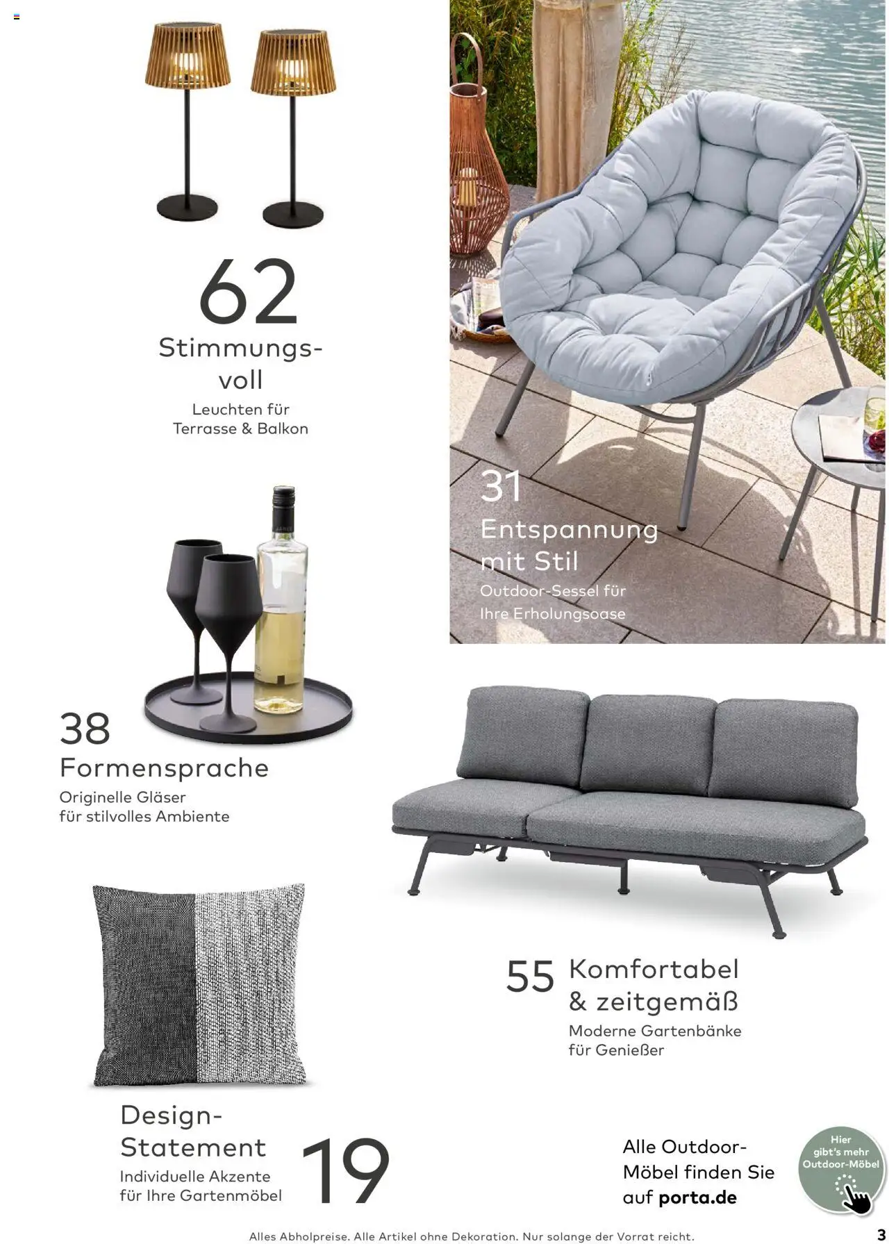 Porta! - Outdoor - Gartenmöbelkatalog 2025 - gültig ab dem 02.03.2025 | Seite: 3 | Produkte: Gartenmöbel