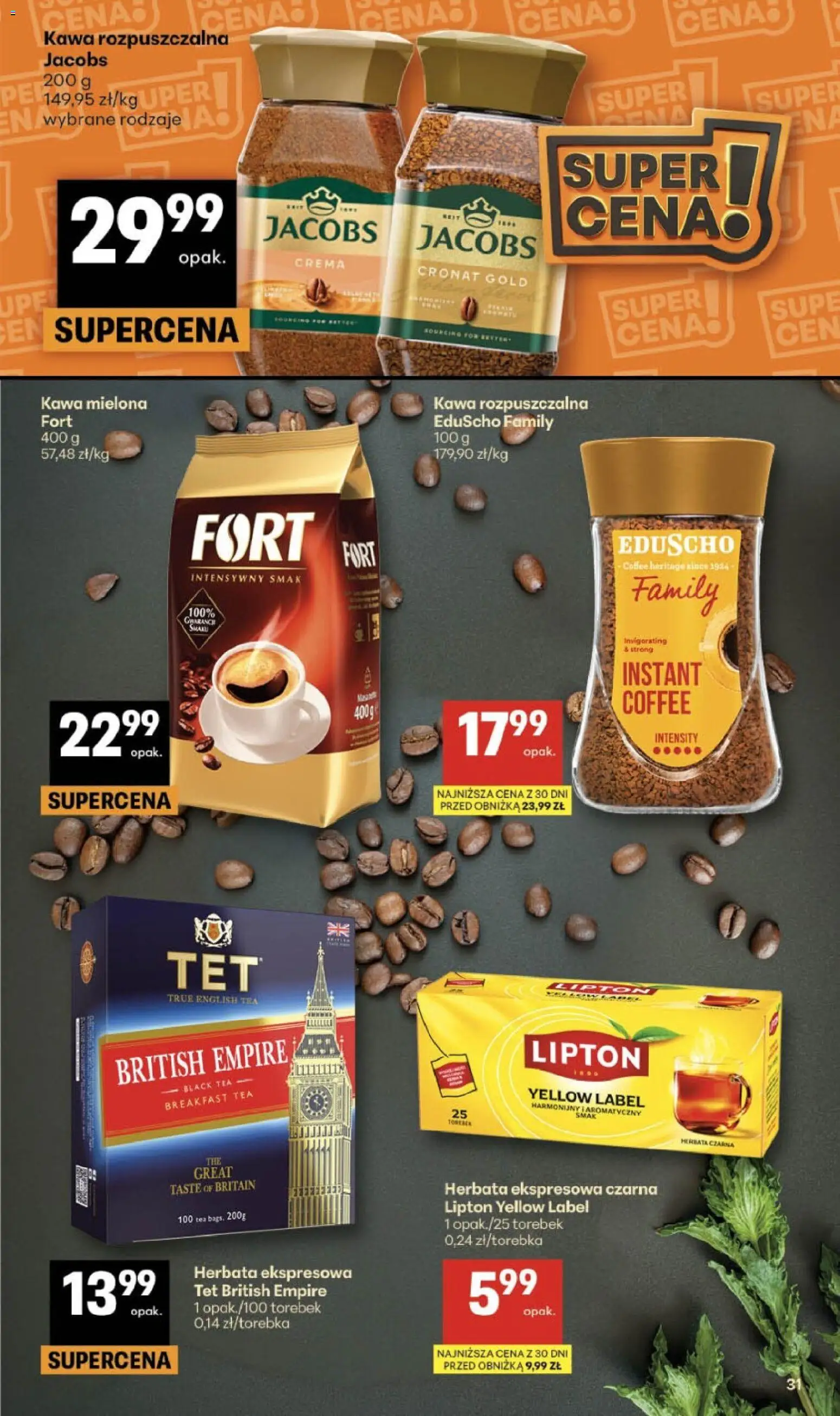 Delikatesy Centrum gazetka od 30.04.2026 | Strona: 31 | Produkty: Kawa rozpuszczalna, Kawa, Herbata