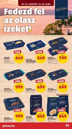 Penny aktuális akciós újság - amely érvényes a következő dátumtól: 23.04.2026 | Oldal: 30