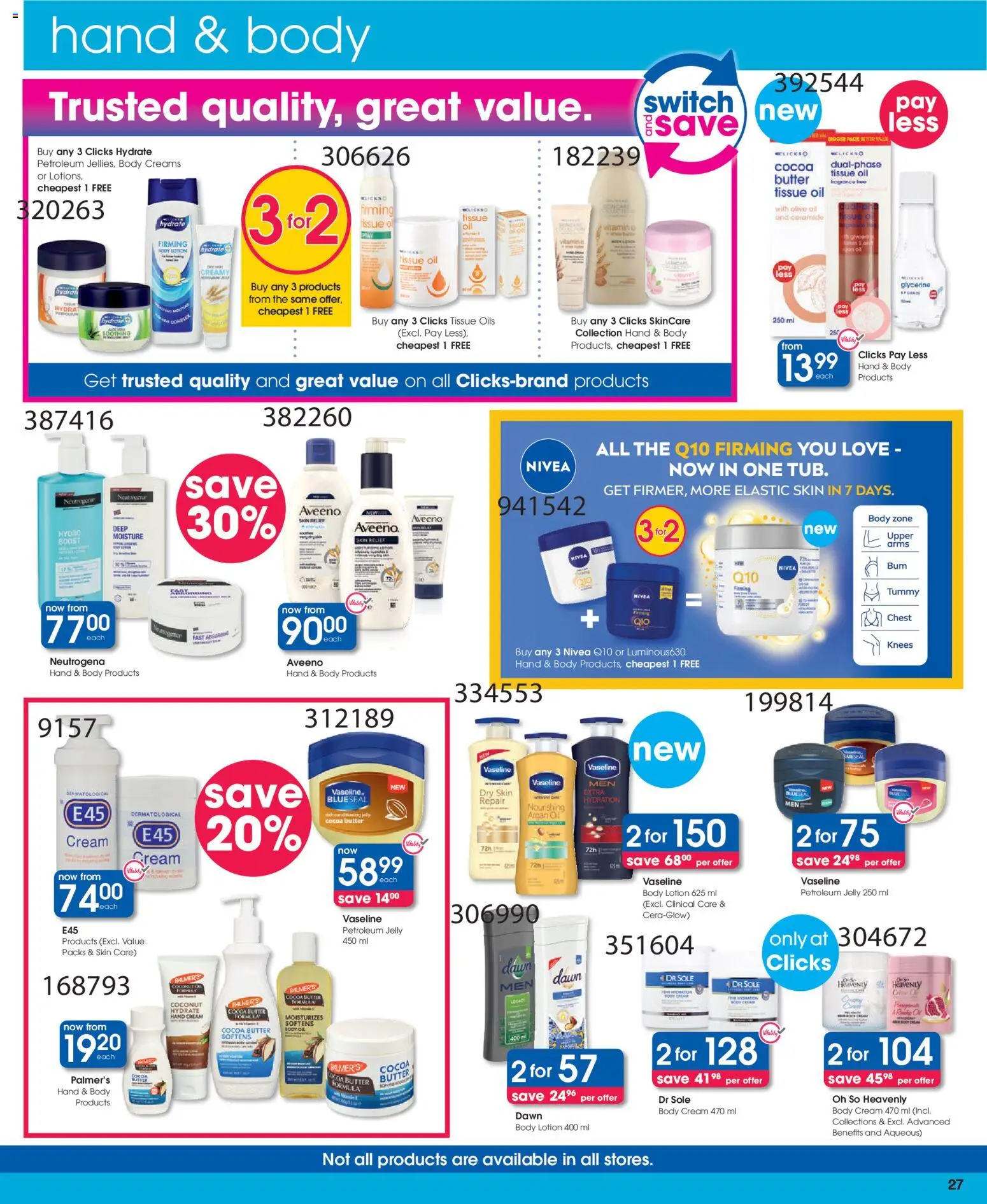 New Clicks catalogue – valid from 30.12.2025 | Page: 27 | Products: Butter, Cream, Hand cream, Petroleum jelly