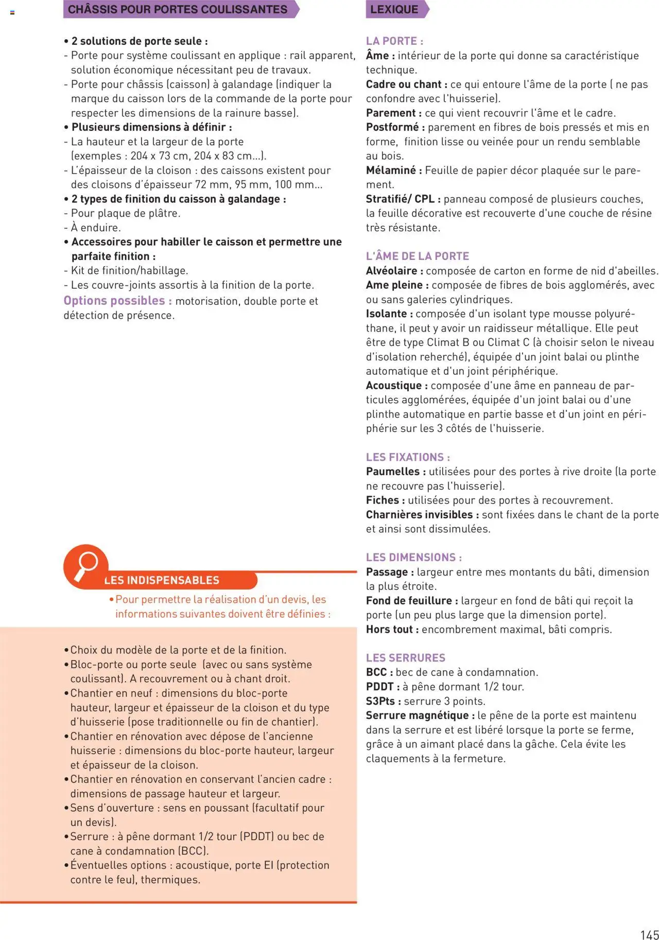  | Page: 145 | Produits: Mousse, Porte, Balai, Cadre