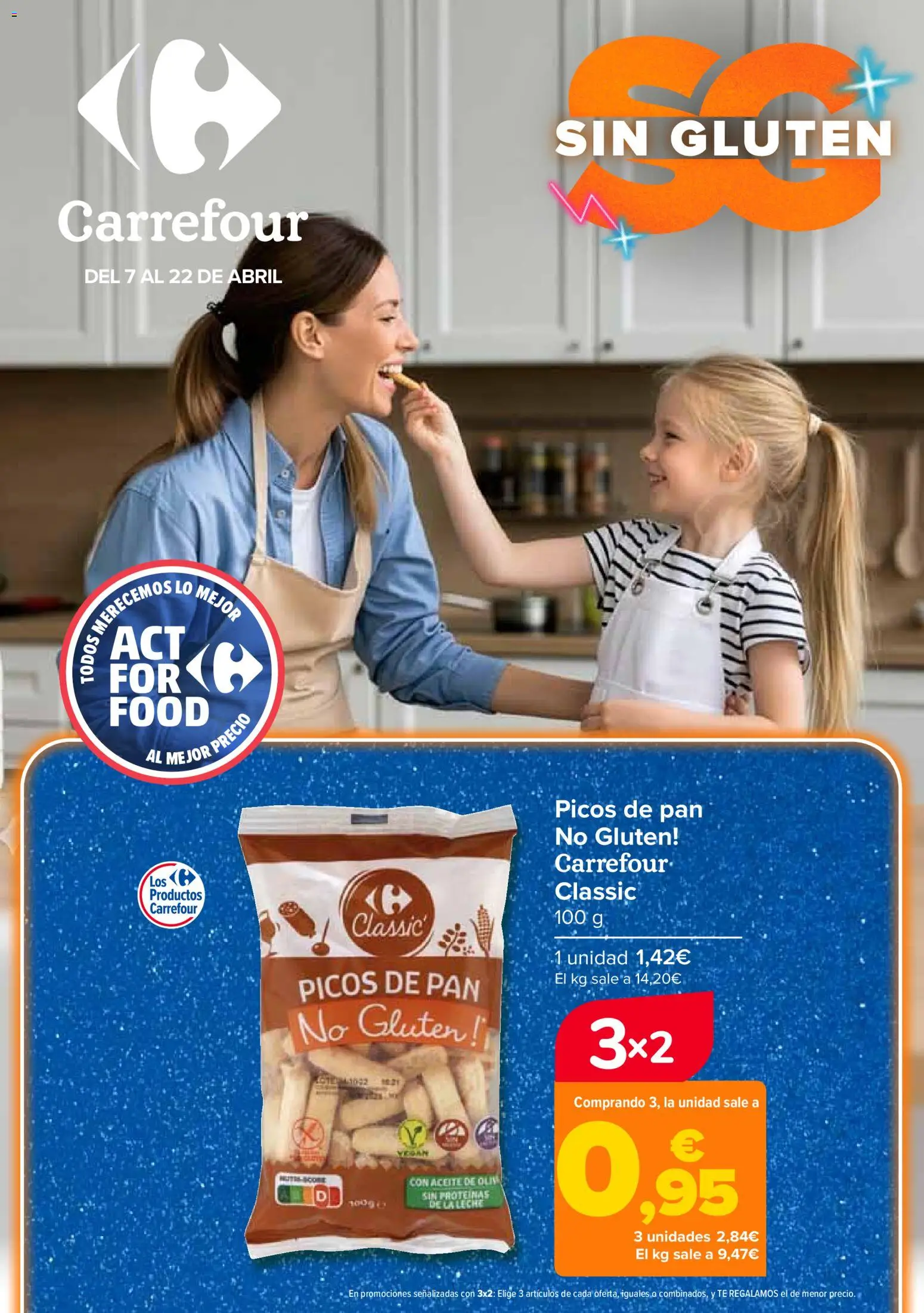 Carrefour Sin Gluten │ válido desde el 07.04.2026 | Página: 1 | Productos: Aceite, Pan, Té