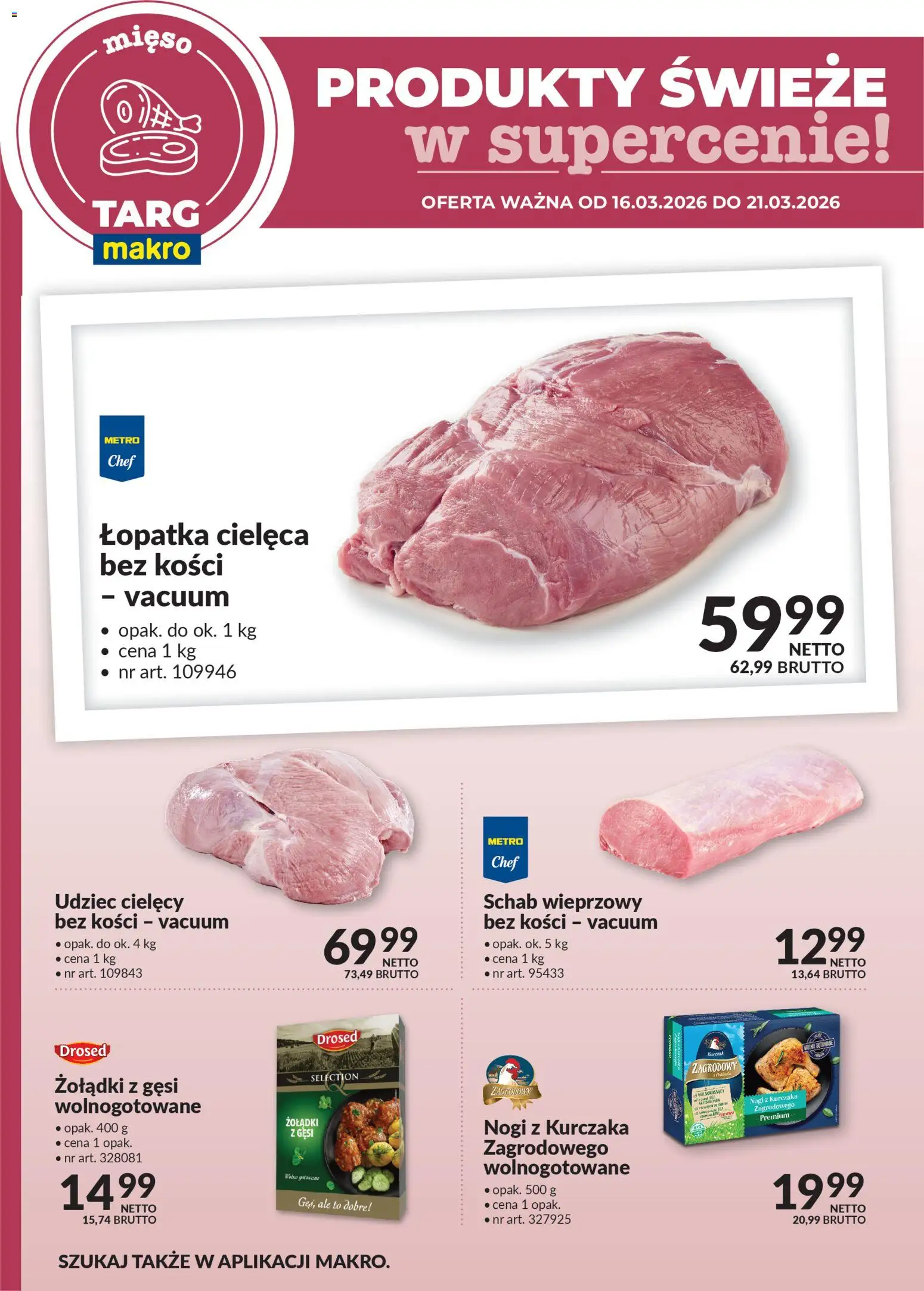 Makro gazetka - Produkty świeże w supercenie od 16.03.2026 | Strona: 1