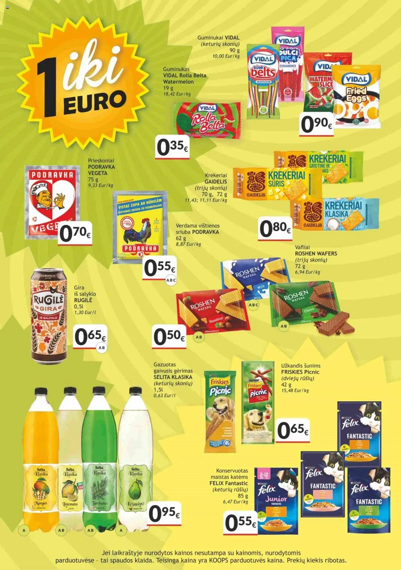 Koops leidinys│galioja nuo 11.08.2025 | Puslapis: 2 | Prekių: Gaivusis gėrimas, Prieskoniai, Grietinė, Vafliai