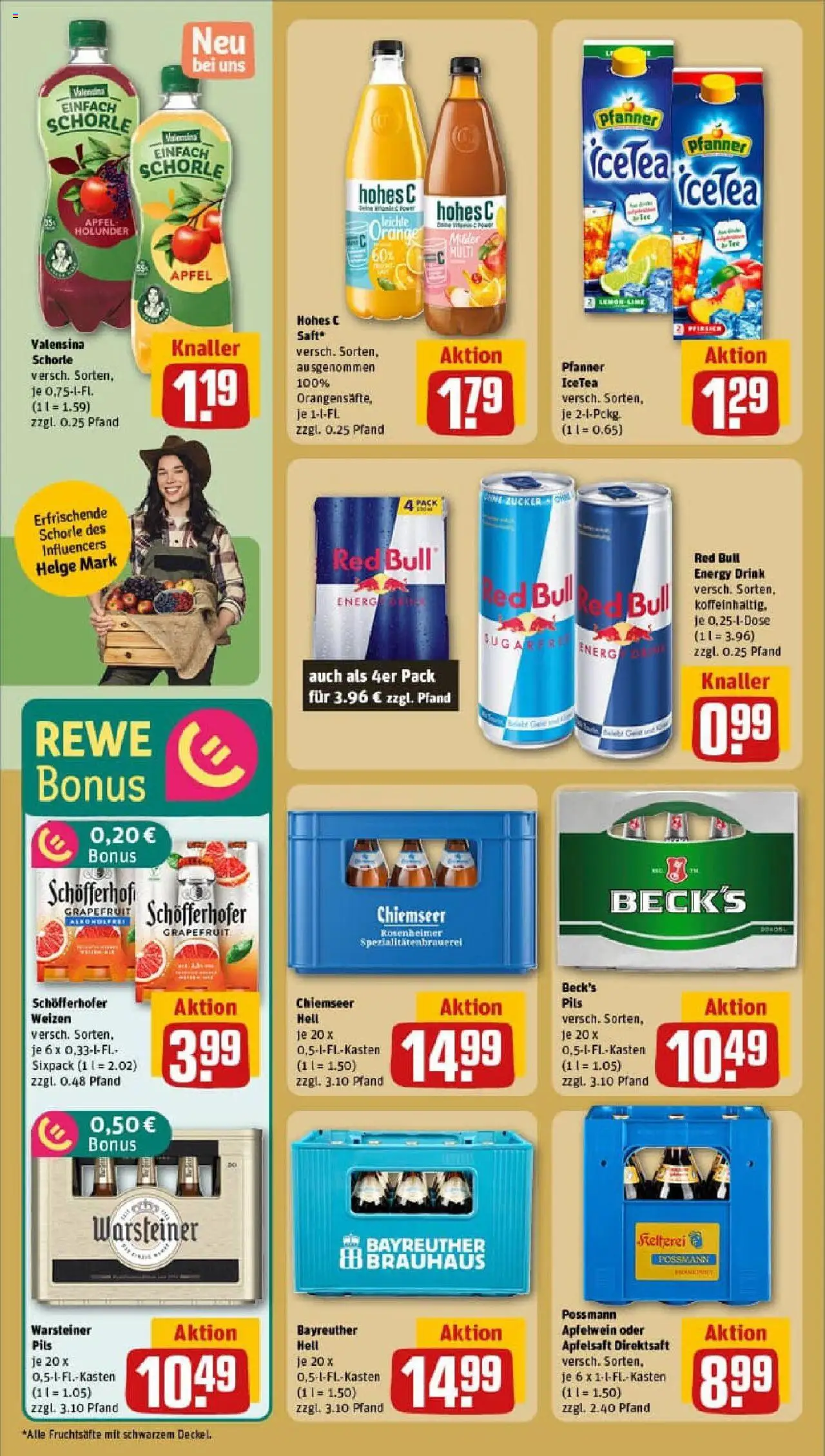Rewe prospekt Hainburg / Klein-Krotzenburg	 – gültig ab 11.08.2025 | Seite: 18 | Produkte: Red bull, Zucker, Warsteiner, Hohes c