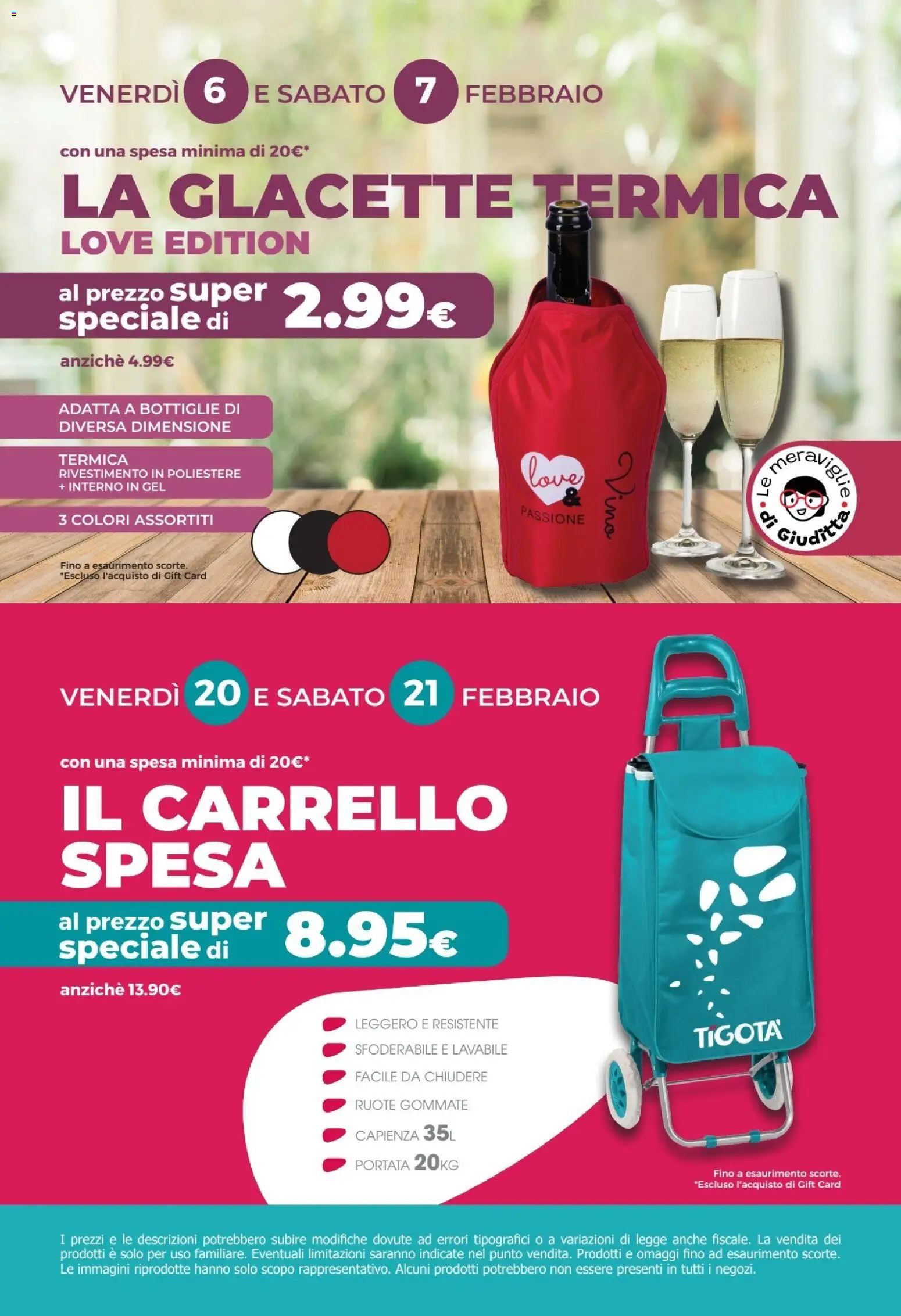 Volantino Tigotà del 01.02.2026 | Pagina: 20 | Prodotti: Vino, Carrello, Trolley