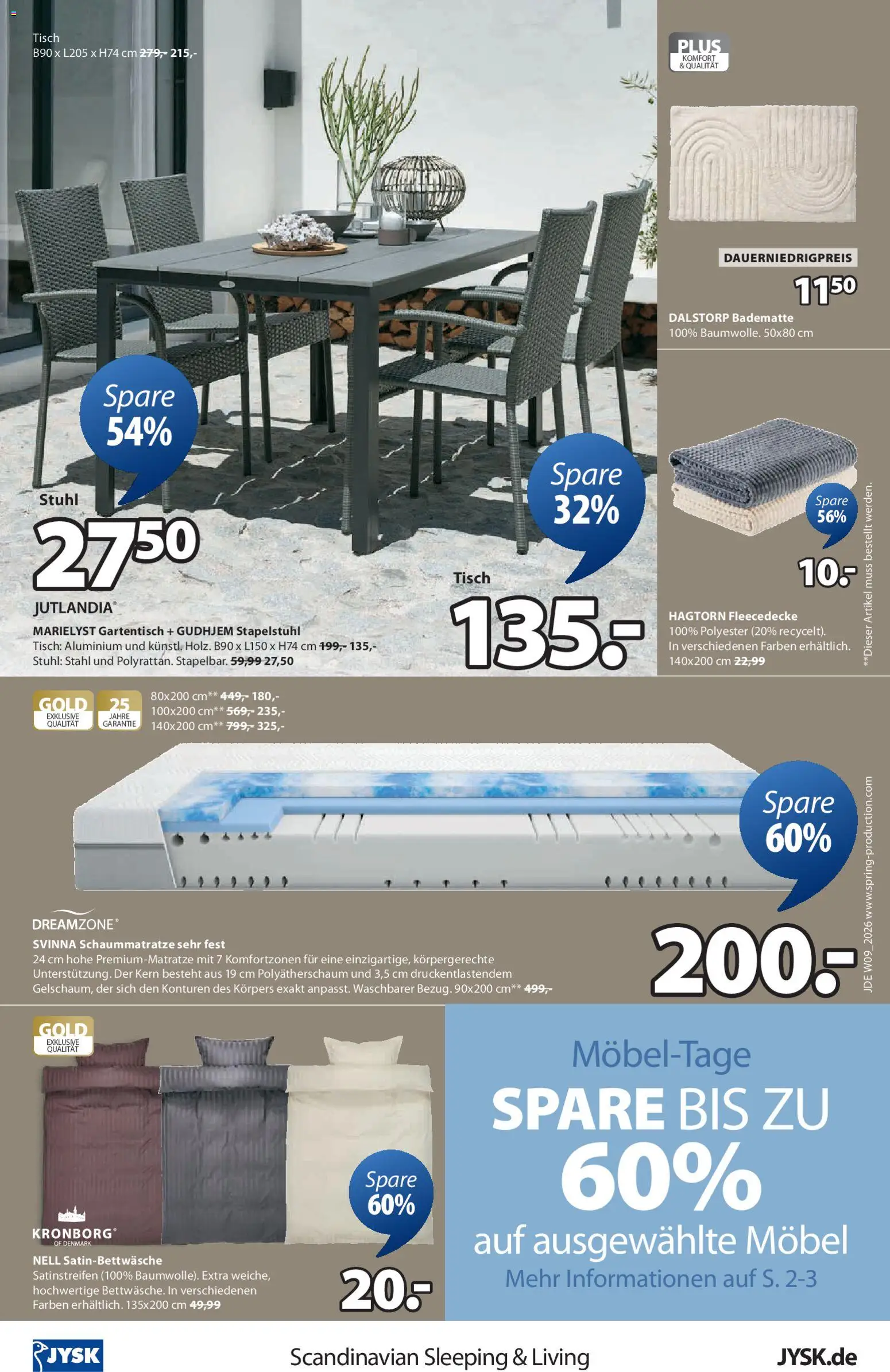 JYSK Prospekt 	 – gültig ab 15.02.2026 | Seite: 16 | Produkte: Matratze, Lattenrost
