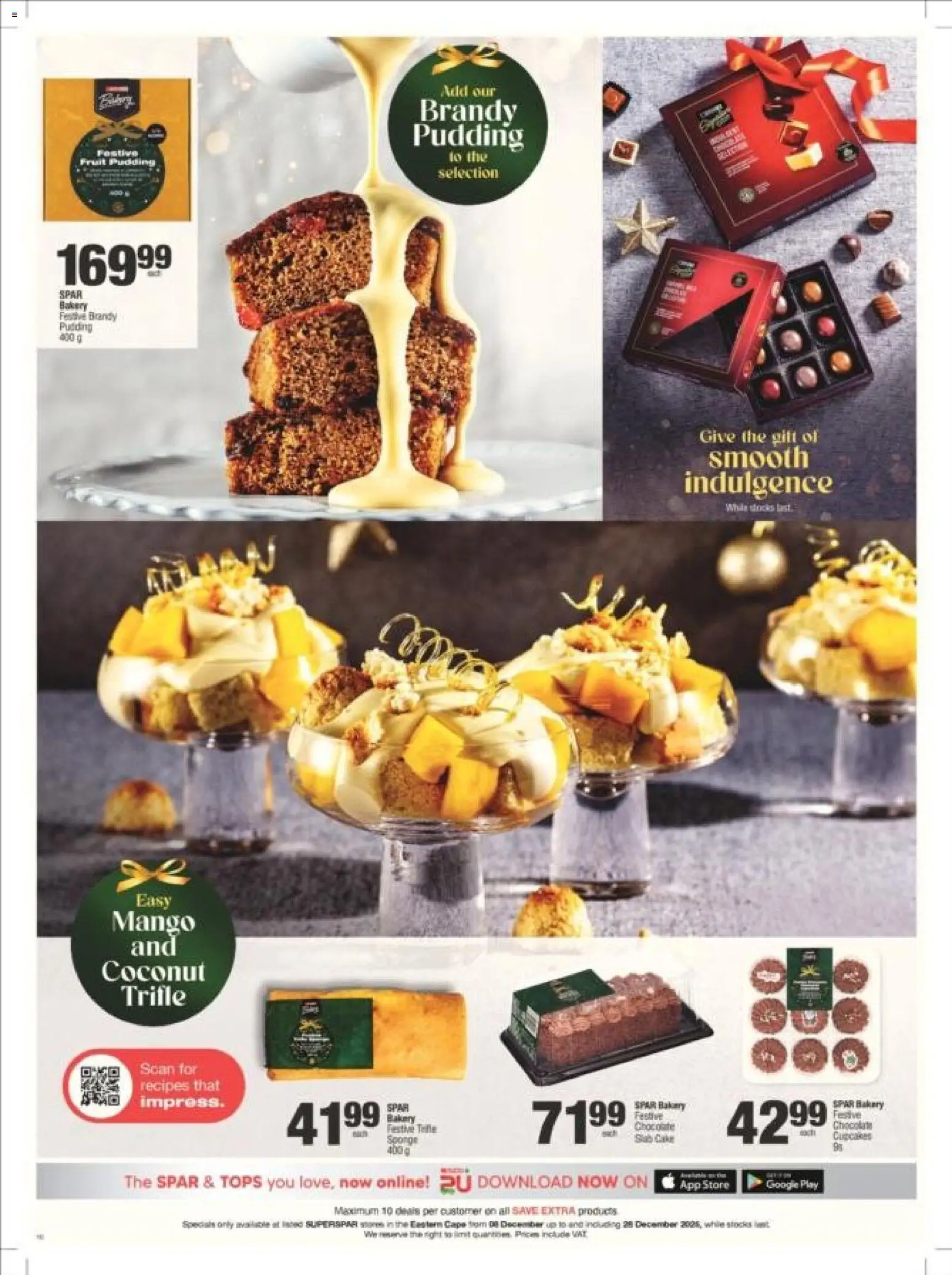 New Superspar catalogue – valid from 08.12.2025 | Page: 10 | Products: Bakery, Brandy, Chocolate, Mango