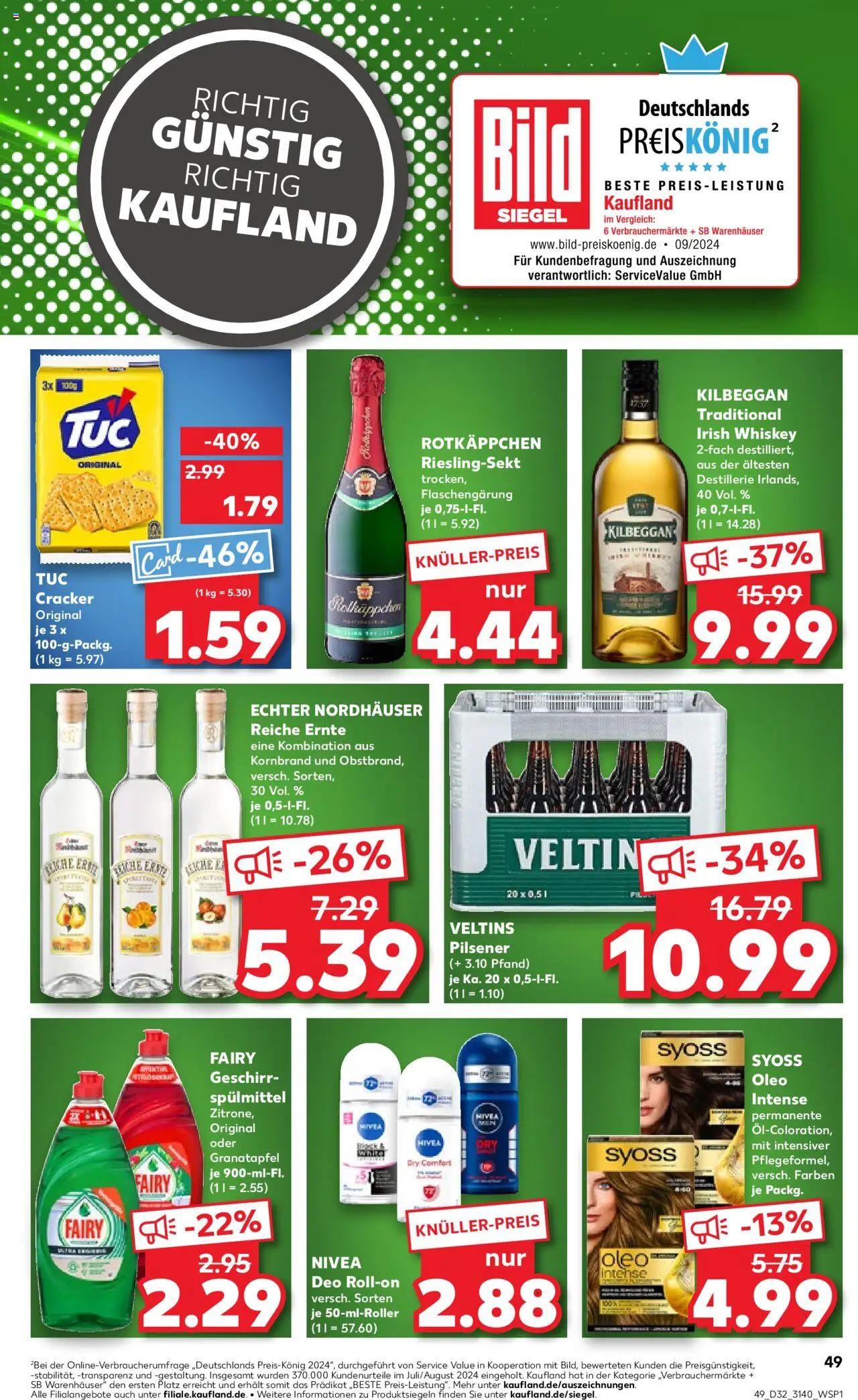 Kaufland prospekt Leipzig	 - gültig ab dem 07.08.2025 | Seite: 49 | Produkte: Deodorant, Deo Roll-On, Rotkäppchen, Whiskey