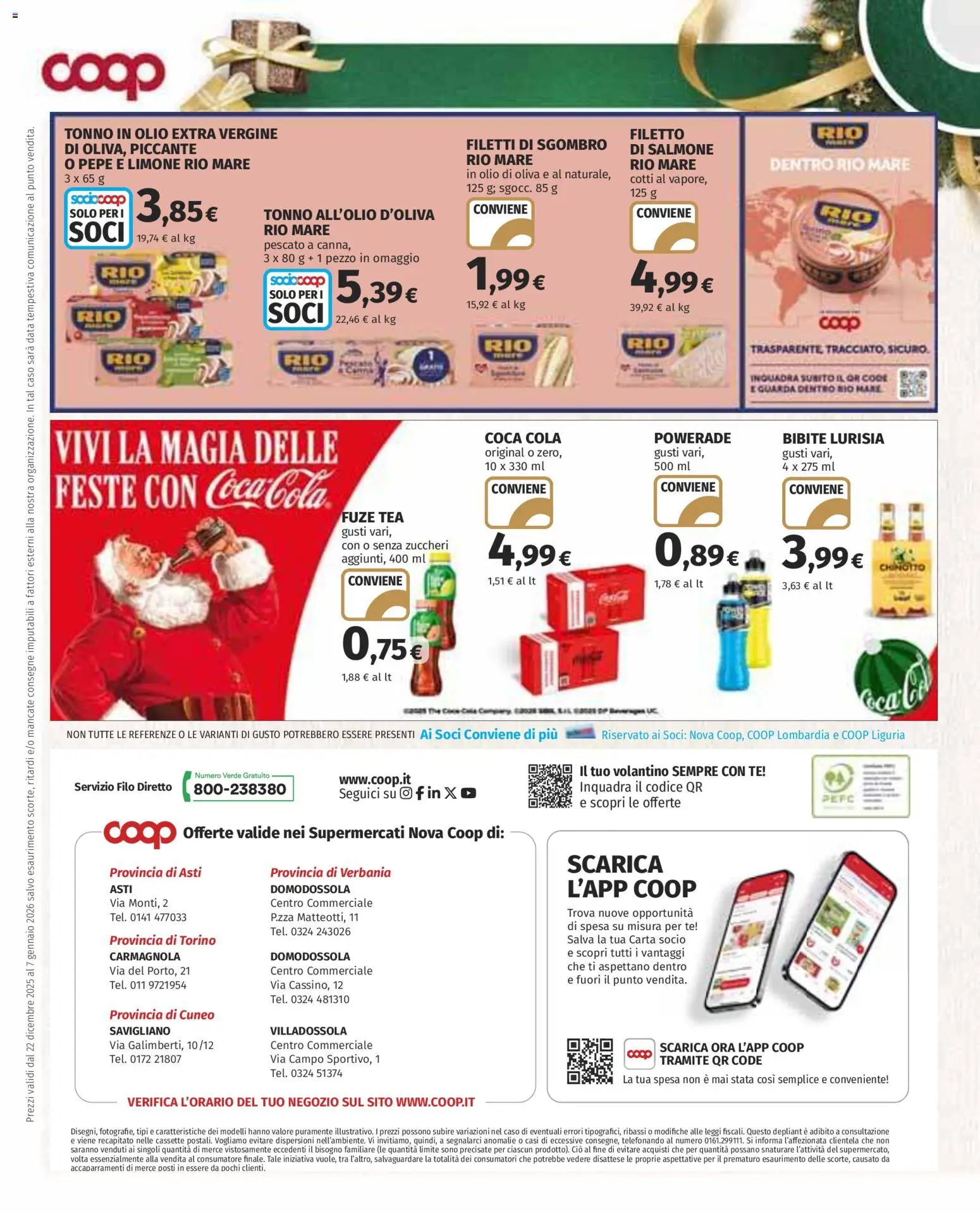 Volantino COOP del 22.12.2025 | Pagina: 22 | Prodotti: Tè, Olio, Coca Cola, Olio di Oliva