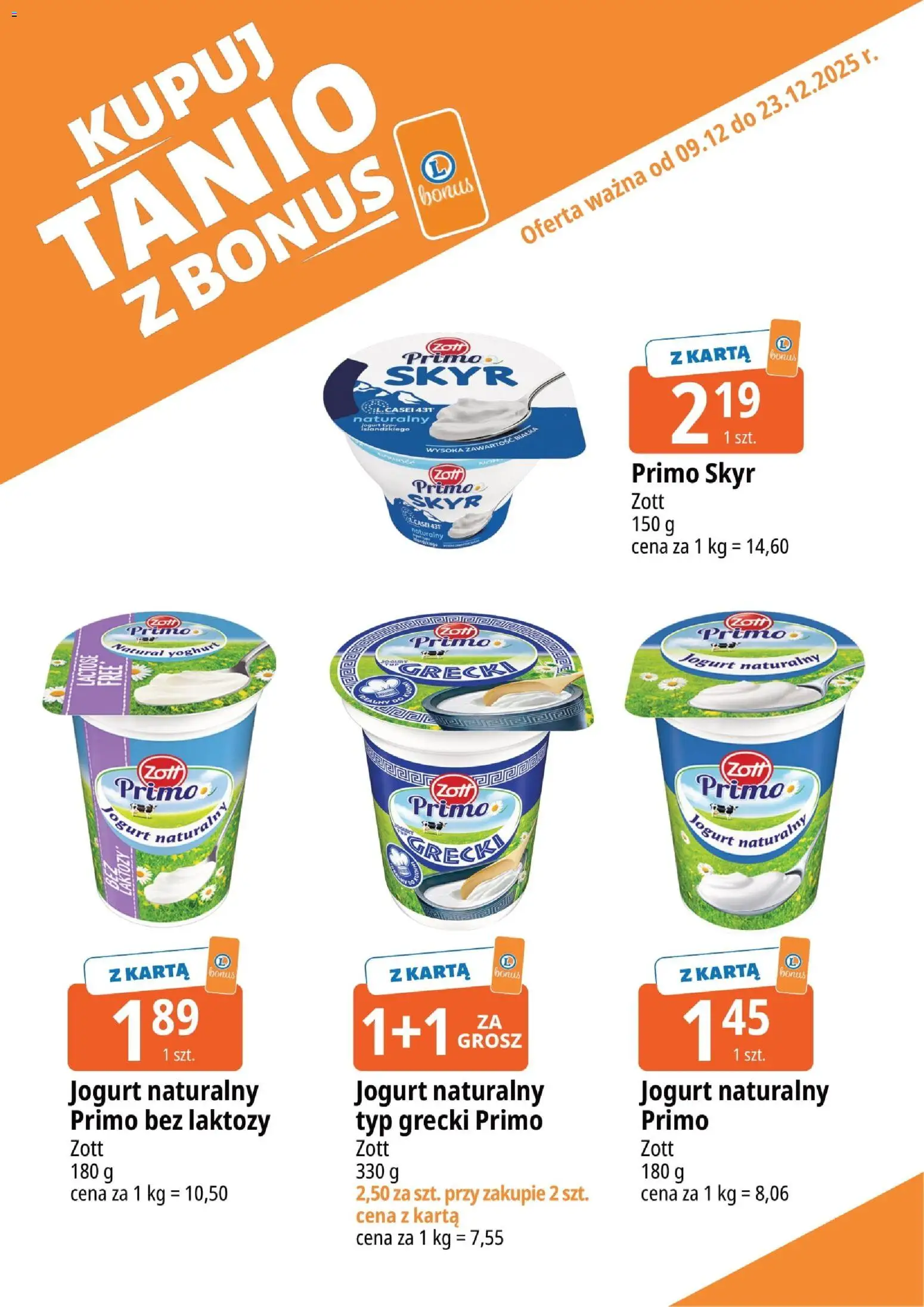 E.Leclerc Gazetka - Wrocław kupony dodatkowe od 09.12.2025 | Strona: 4 | Produkty: Bez laktozy, Jogurt naturalny, Jogurt, Skyr