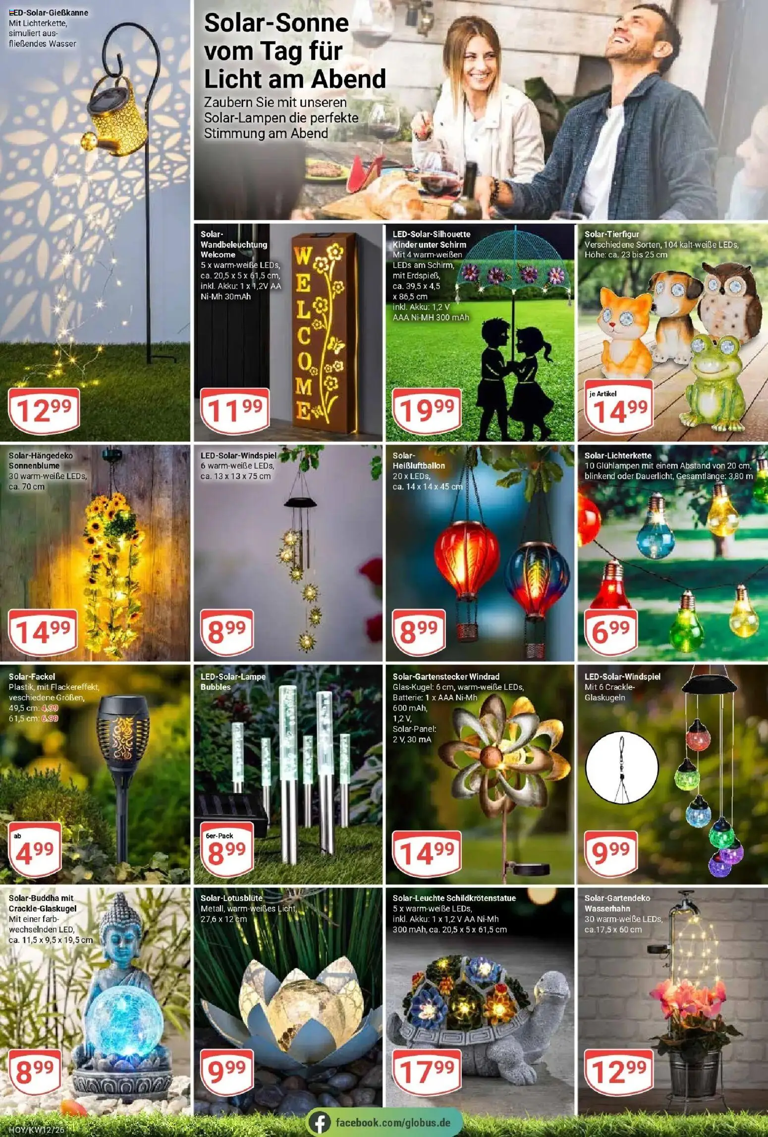 Globus prospekt Hoyerswerda	 – gültig ab 15.03.2026 | Seite: 24 | Produkte: Batterie, Wasser, Solarleuchte