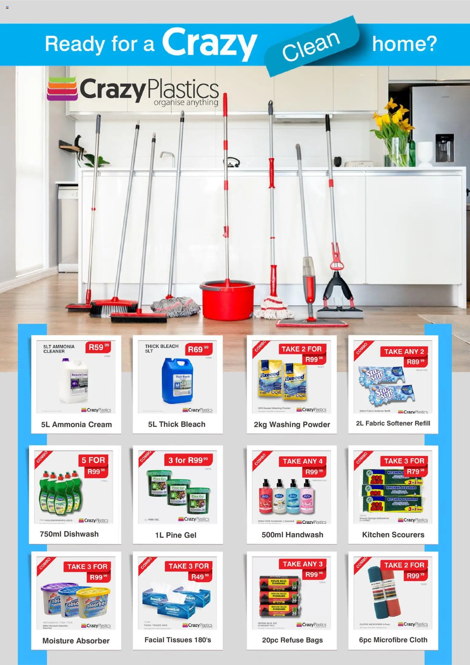 New Crazy Plastics catalogue – valid from 15.04.2026 | Page: 1 | Products: Powder, Cream, Washing powder, Tissues