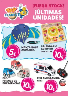 Vista previa Toy Planet Últimas Unidades válido desde el 14.07.2025