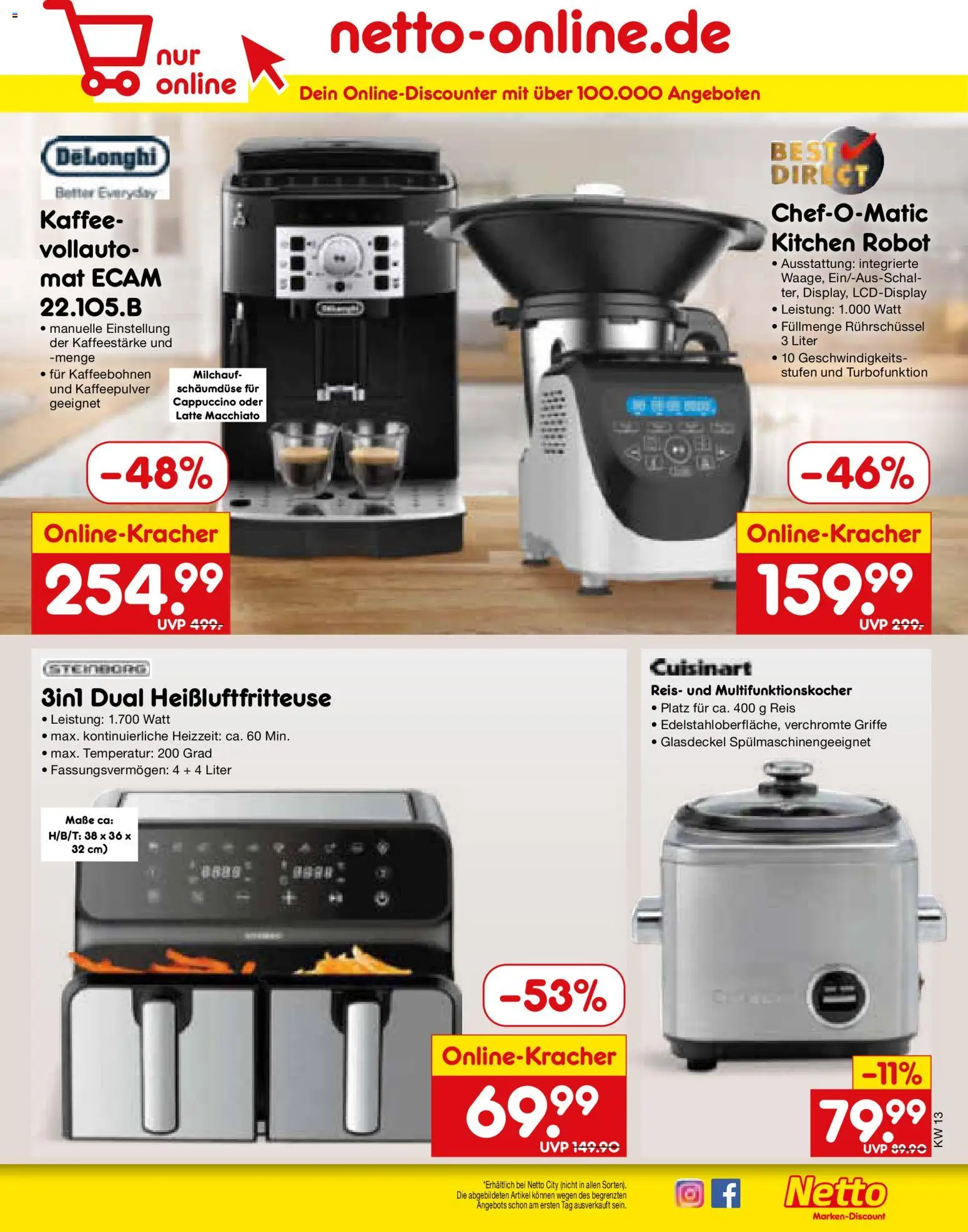 Netto Marken-Discount Prospekt 	 – gültig ab 23.03.2026 | Seite: 39 | Produkte: Kaffee, Reis, Heißluftfritteuse