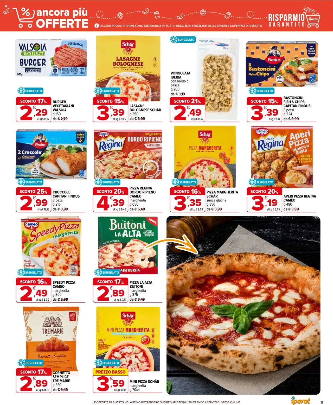 Volantino Iperal del 17.09.2025 | Pagina: 5 | Prodotti: Pesce, Merluzzo, Pomodoro, Pasta