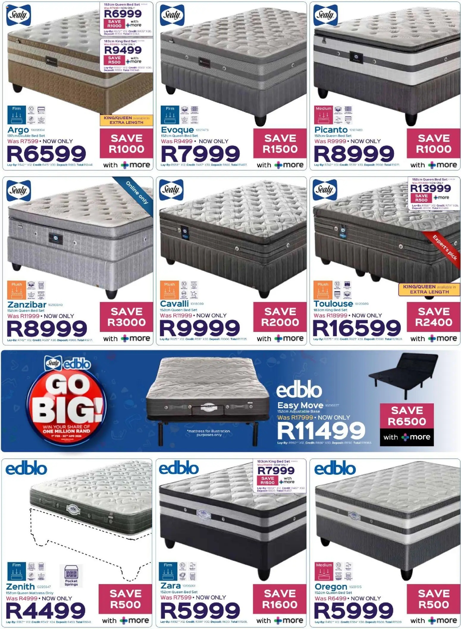 New Sleepmasters catalogue – valid from 19.02.2026 | Page: 5 | Products: Double bed, Queen bed, King bed, Bed