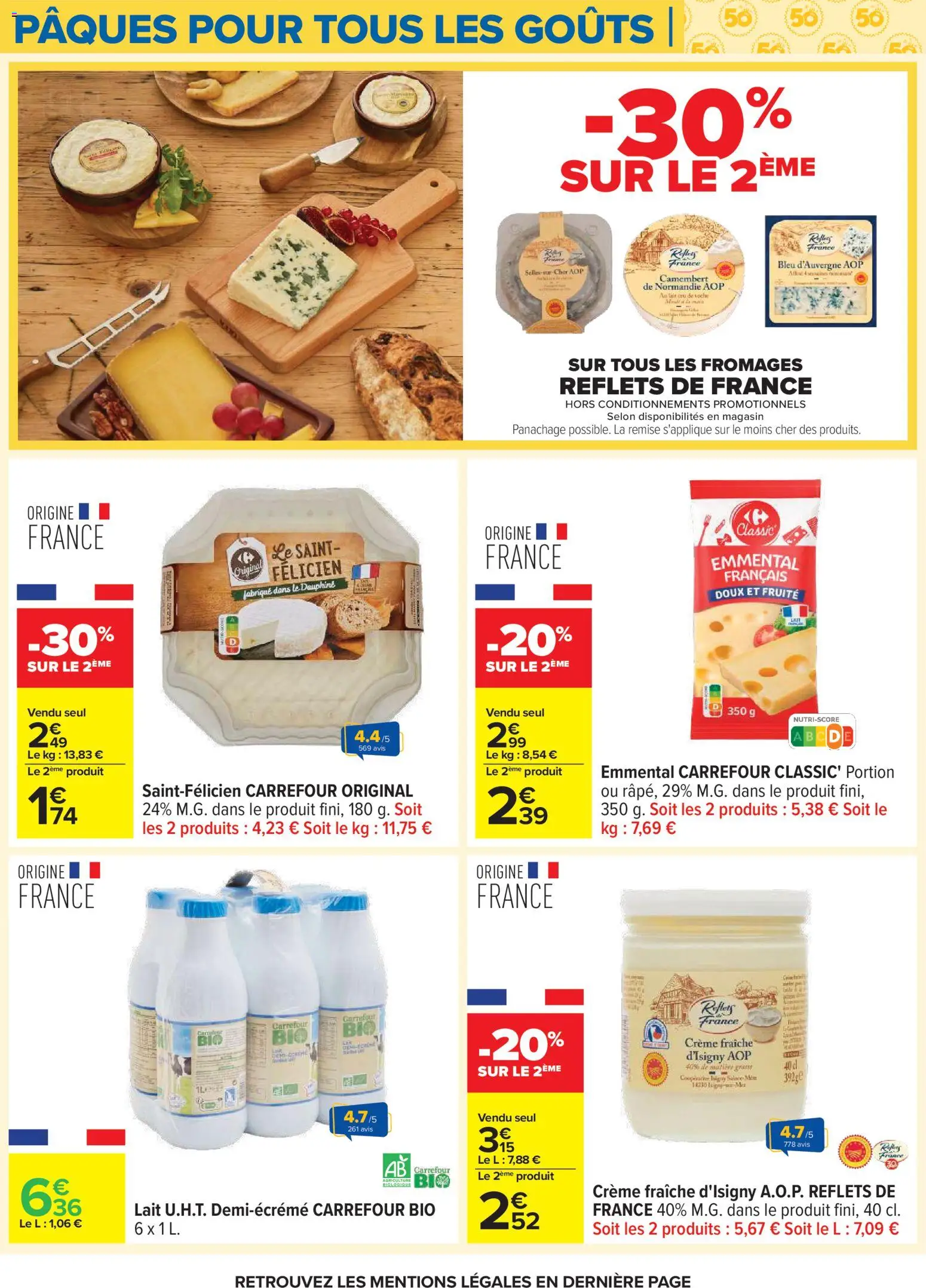 {H1} | Page: 53 | Produits: Emmental, Lait, Camembert, Crème