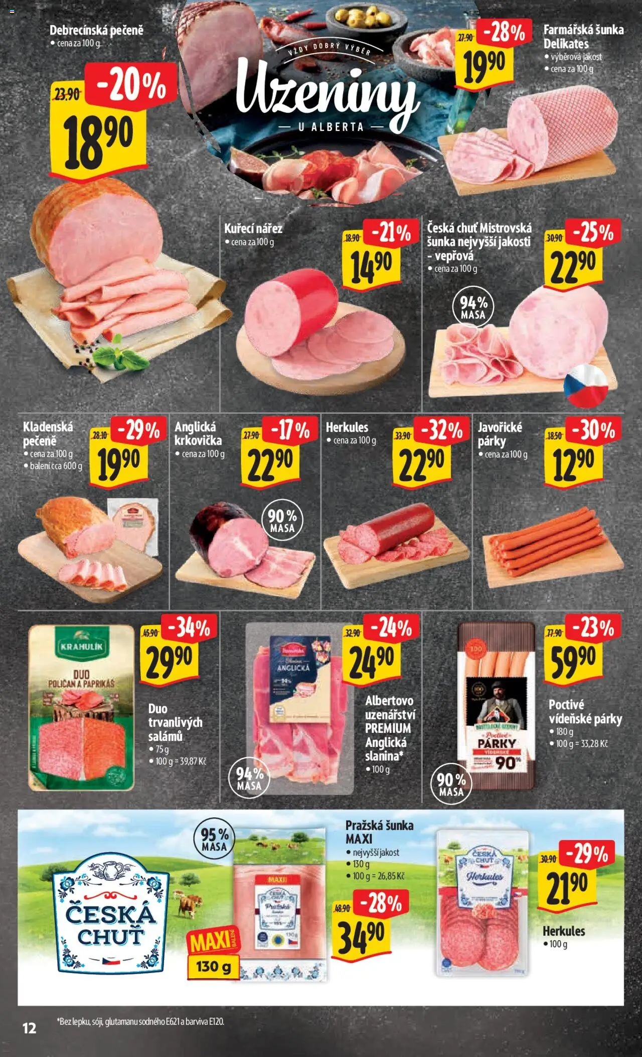 Albert leták - Hypermarket od 25.06.2025 | Strana: 21 | Produkty: Šunka, Vídeňské párky, Párky, Uzeniny