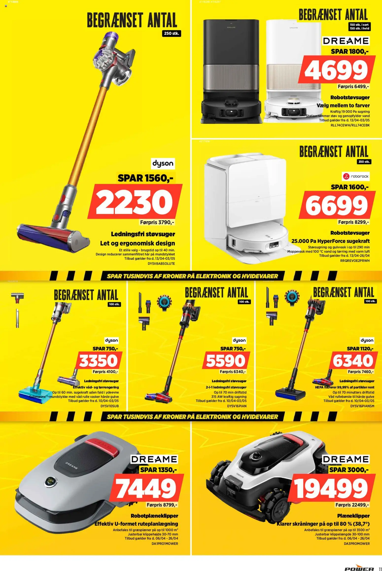 Power tilbudsavis – gyldig fra 17.04.2026 | Side: 11 | Produkter: Robotstøvsuger, Støvsuger