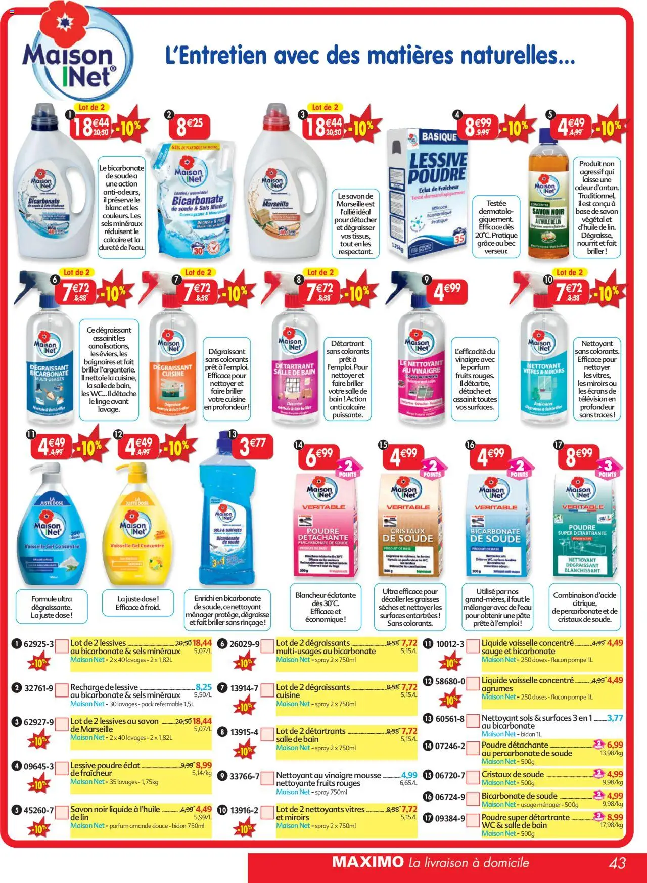  | Page: 43 | Produits: Base, Poudre, Cristaux de soude, Bicarbonate de soude