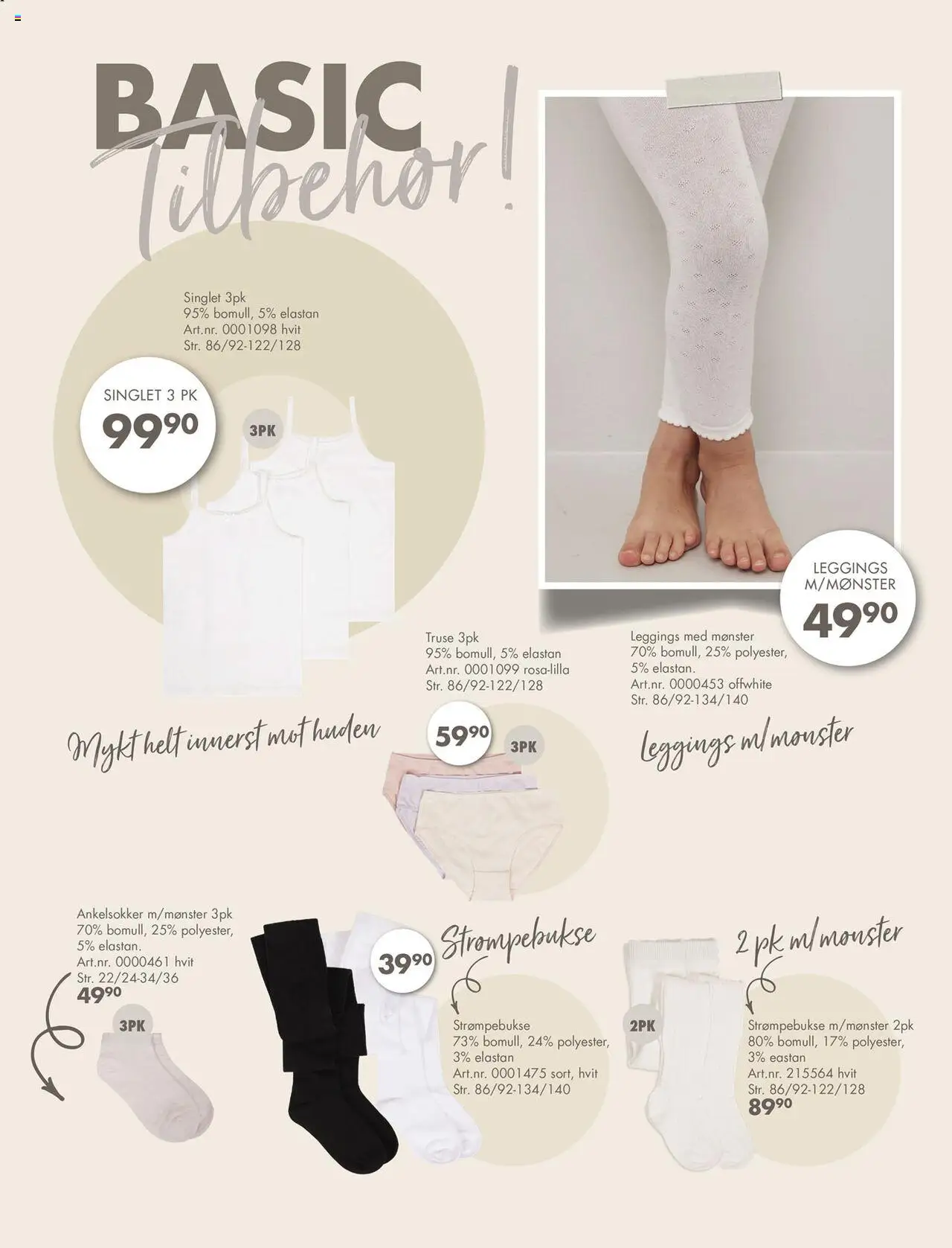  | Side: 8 | Produkter: Leggings, Truse, Strømpebukse, Ankelsokker